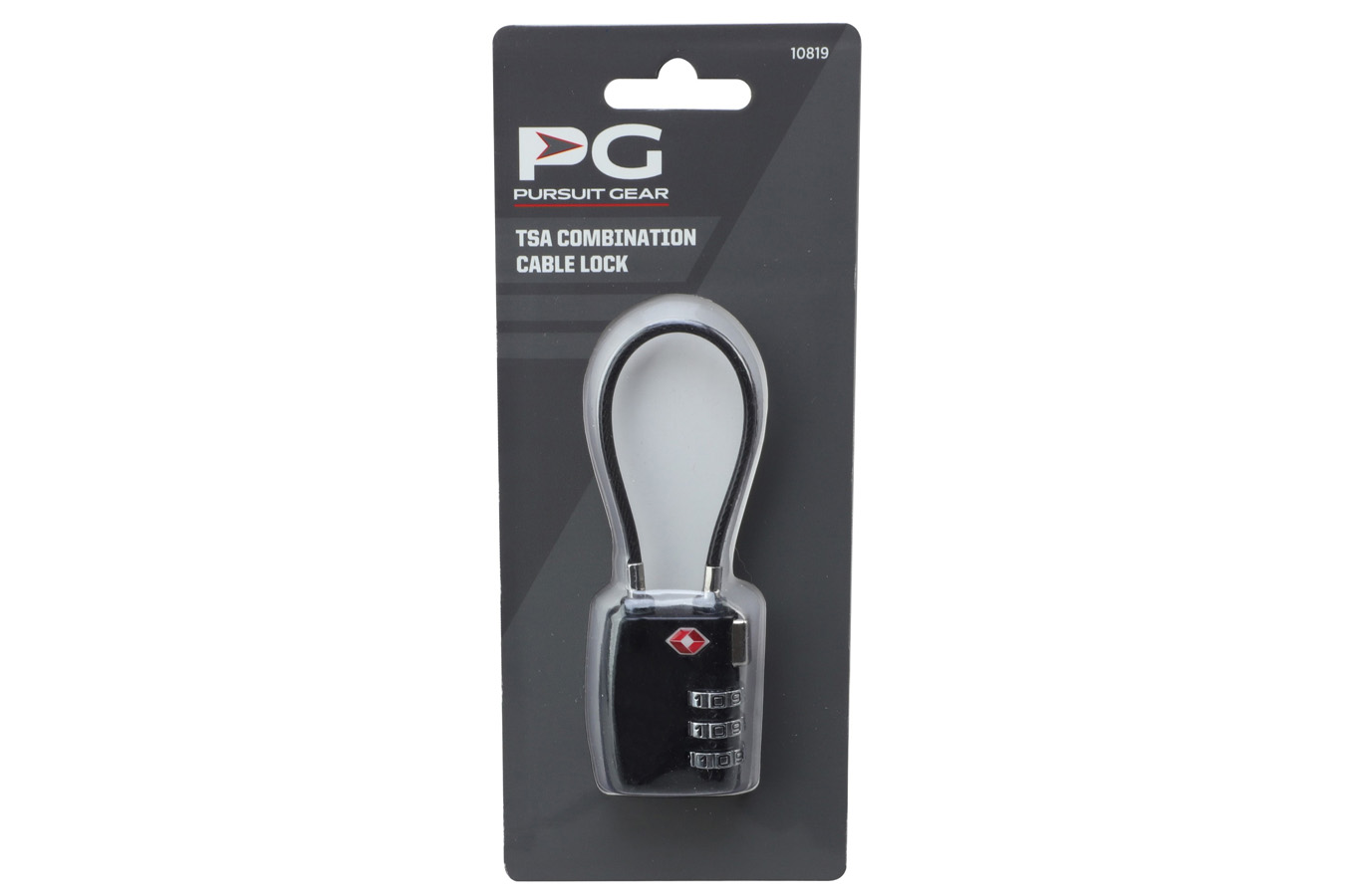 PURSUIT GEAR TSA Combination Cable Lock