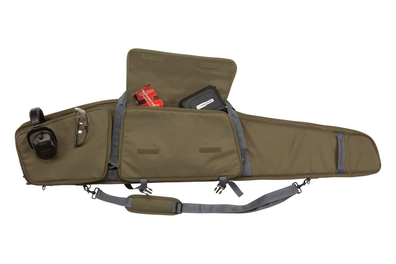 ALLEN COMPANY Tac Six Garrison Rifle Case OD Green 600D Polyester Foam Padding