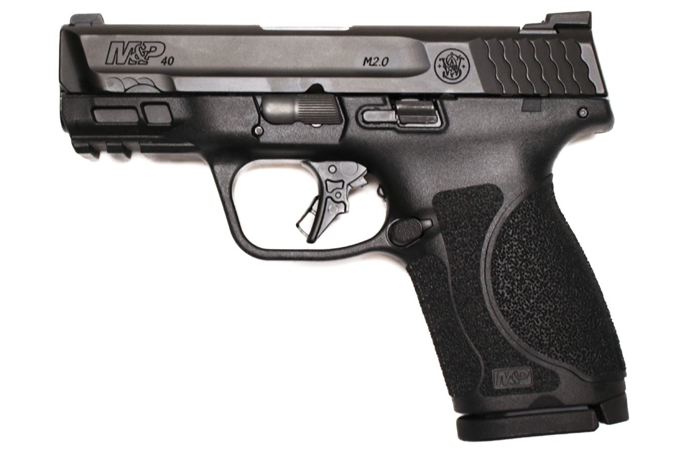 SMITH AND WESSON M&P40 M2.0 Compact 40 S&W Law Enforcement Used Firearm with Night Sights, 3 Magazines and Original Box.