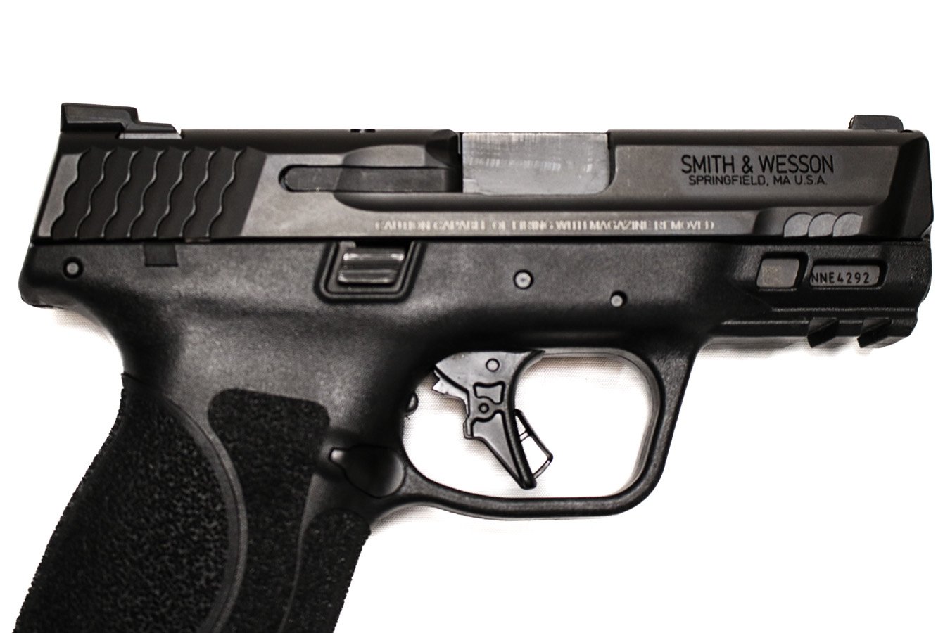 SMITH AND WESSON M&P40 M2.0 Compact 40 S&W Law Enforcement Used Firearm with Night Sights, 3 Magazines and Original Box.