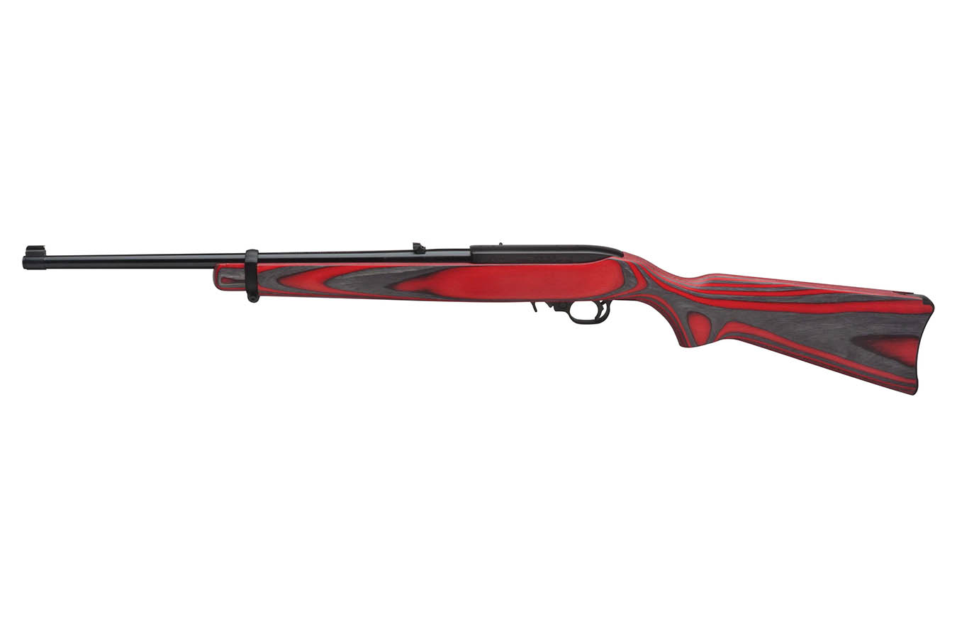 RUGER 10/22 22LR Semi-Auto Rifle with Black and Red Laminate Stock