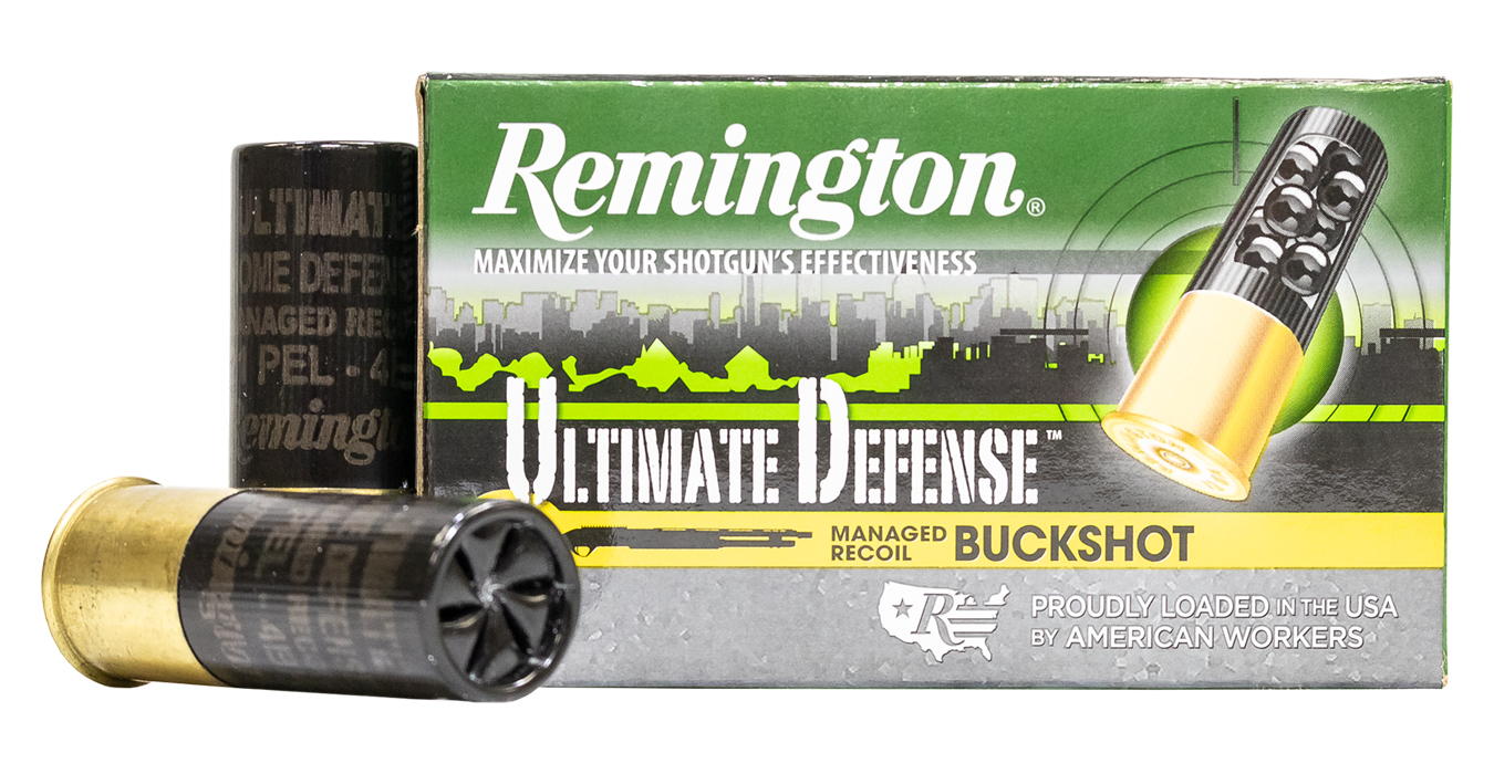 Remington 12 Gauge 2-3/4 in 21 Pellet #4 Buck Ultimate Defense Managed ...