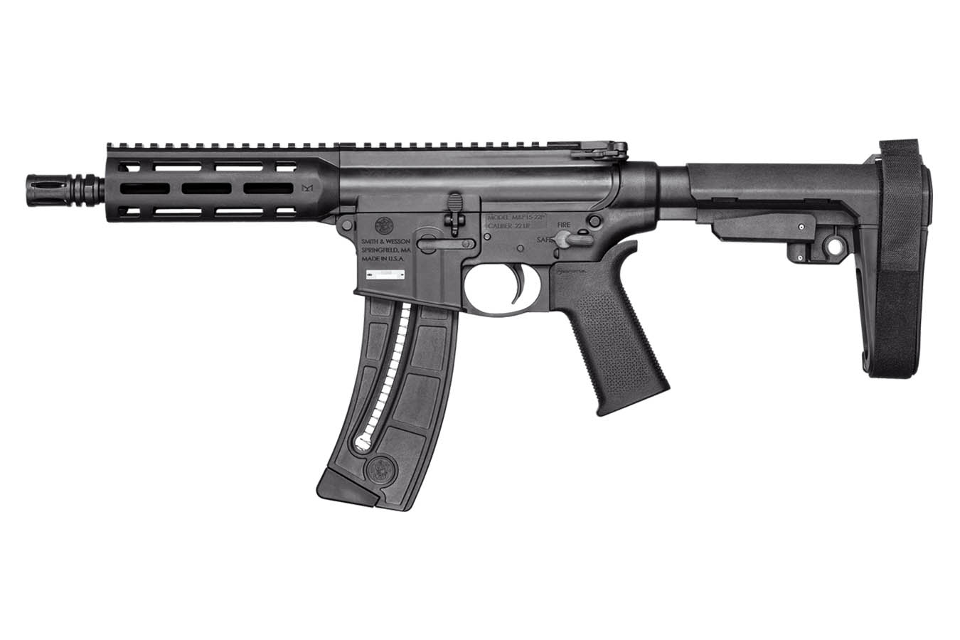 SMITH AND WESSON M&P15-22 22 LR AR-Pistol with SBA3 Pistol Brace