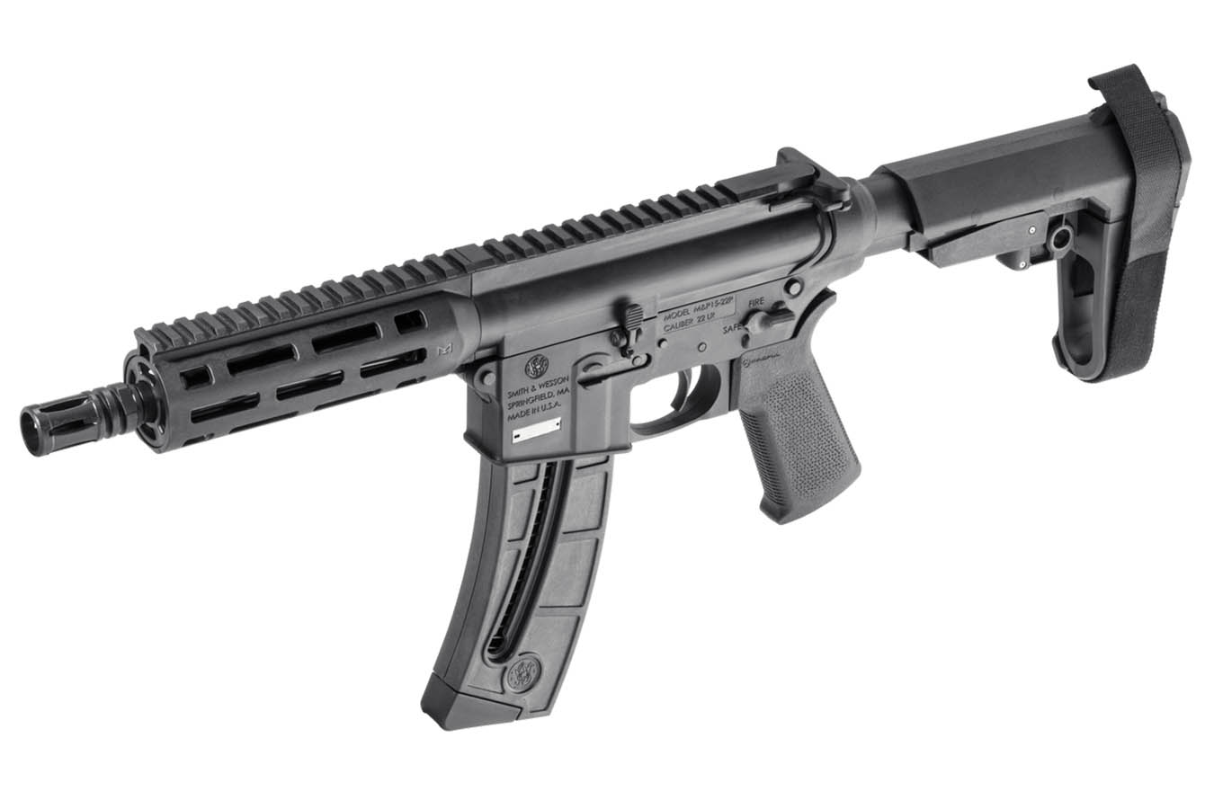 SMITH AND WESSON M&P15-22 22 LR AR-Pistol with SBA3 Pistol Brace