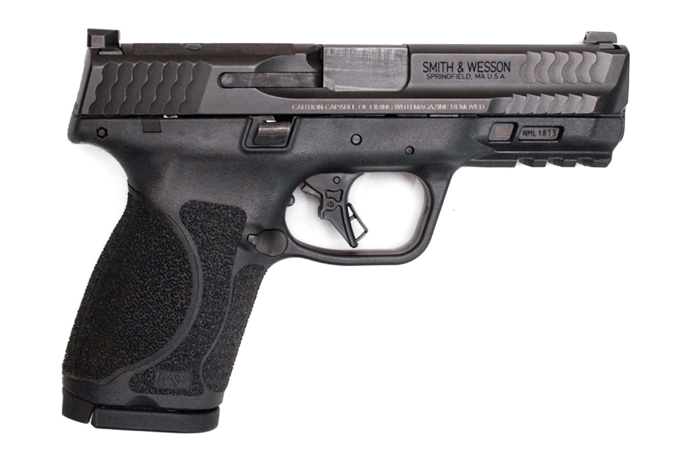 SMITH AND WESSON M&P9 M2.0 Compact 9mm Optic Ready Law Enforcement Sample Used Firearm with Night Sights and Three Magazines