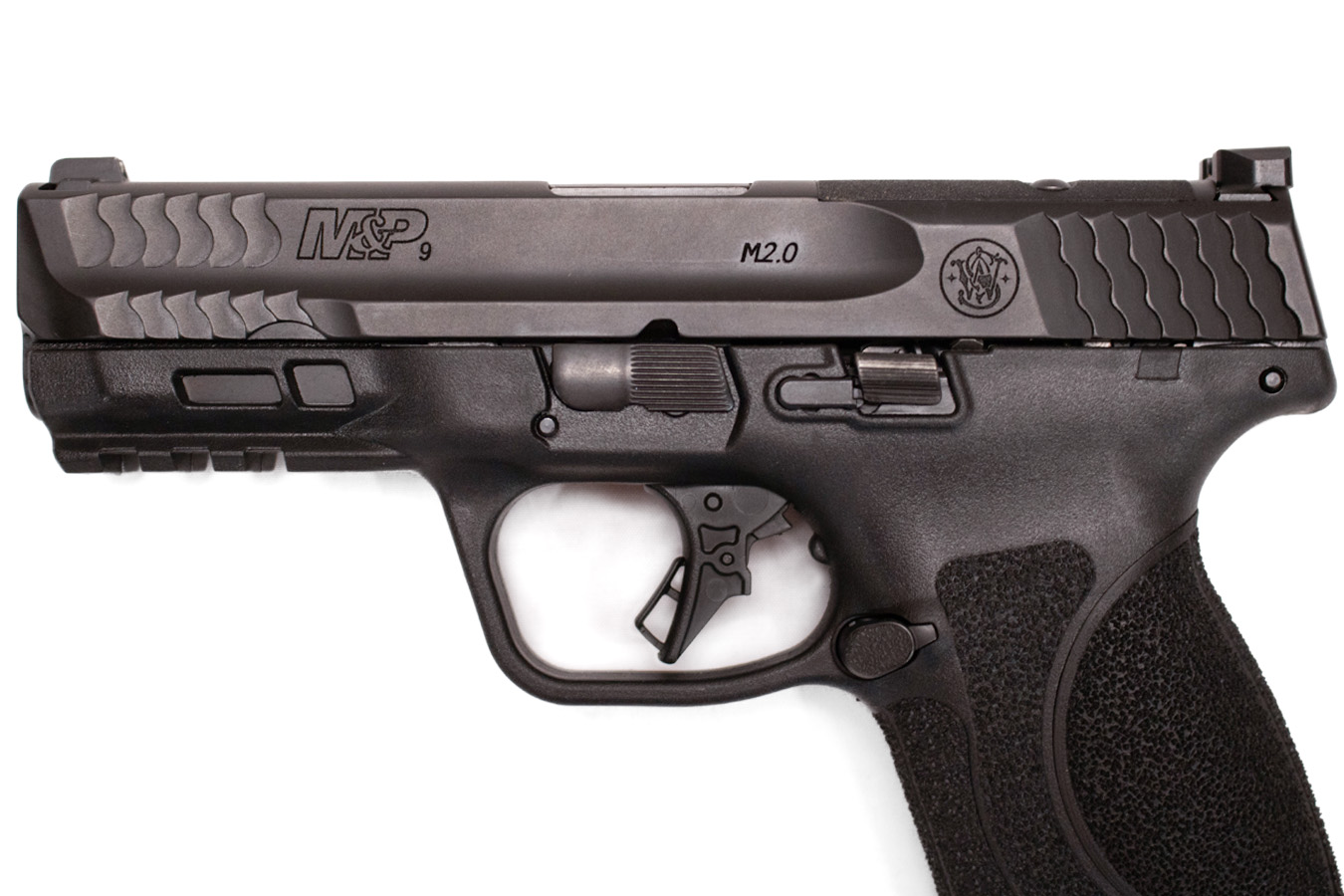 SMITH AND WESSON M&P9 M2.0 Compact 9mm Optic Ready Law Enforcement Sample Used Firearm with Night Sights and Three Magazines