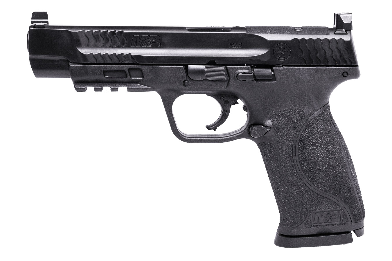 SMITH AND WESSON M&P9 M2.0 9mm Optic Ready Full-Size Pistol with Suppressor Height Night Sights and Three Magazine