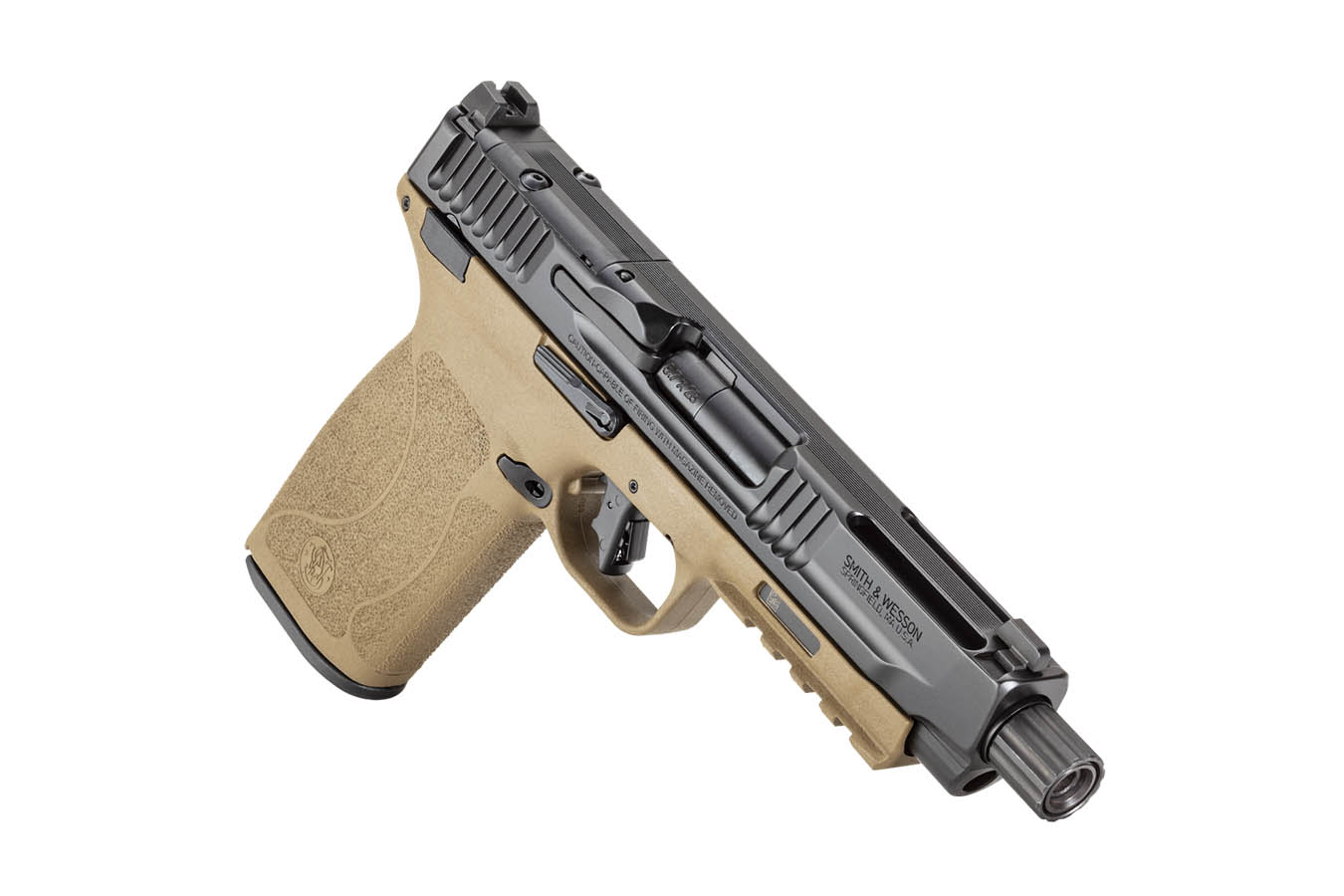 SMITH AND WESSON M&P 5.7 5.7x28mm Optic Ready Pistol with Two-Tone FDE Finish and Threaded Barrel