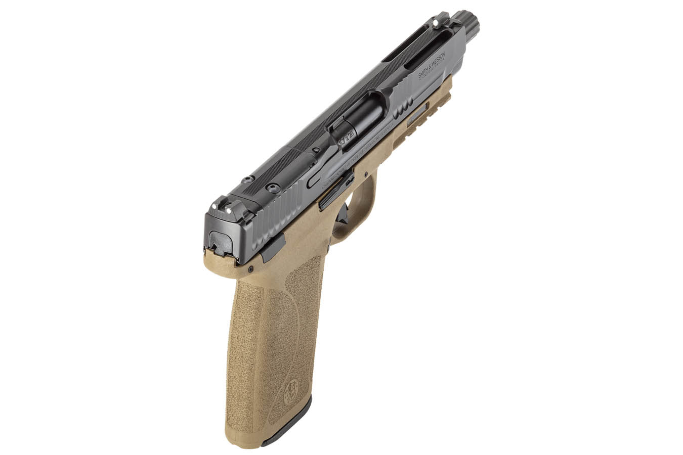 SMITH AND WESSON M&P 5.7 5.7x28mm Optic Ready Pistol with Two-Tone FDE Finish and Threaded Barrel