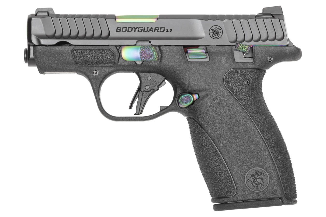 SMITH AND WESSON Bodyguard 2.0 380 ACP Pistol with Turquoise PVD Barrel and Controls