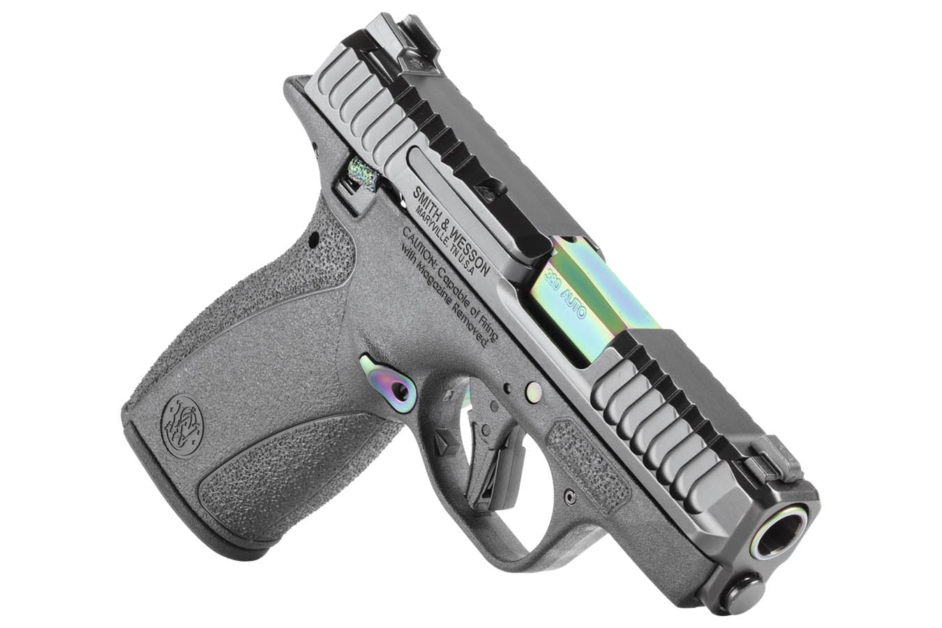 SMITH AND WESSON Bodyguard 2.0 380 ACP Pistol with Turquoise PVD Barrel and Controls