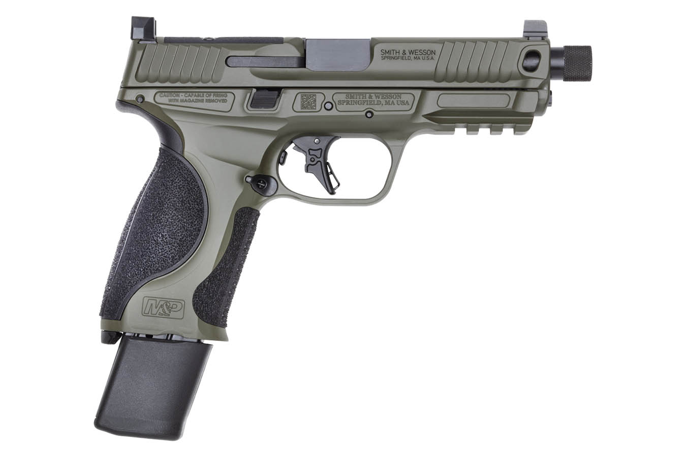 SMITH AND WESSON M&P9 M2.0 Metal 9mm Optic Ready Performance Center Pistol with Threaded Barrel and OD Green Finish
