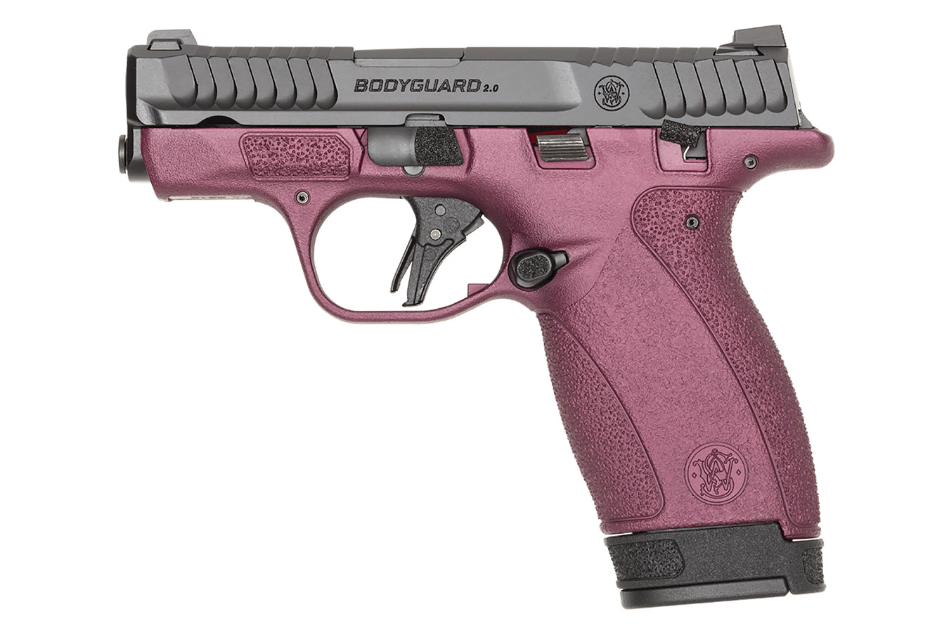 SMITH AND WESSON Bodyguard 2.0 380 ACP Semi-Auto Pistol with Black Cherry Cerakote Frame and Manual Thumb Safety