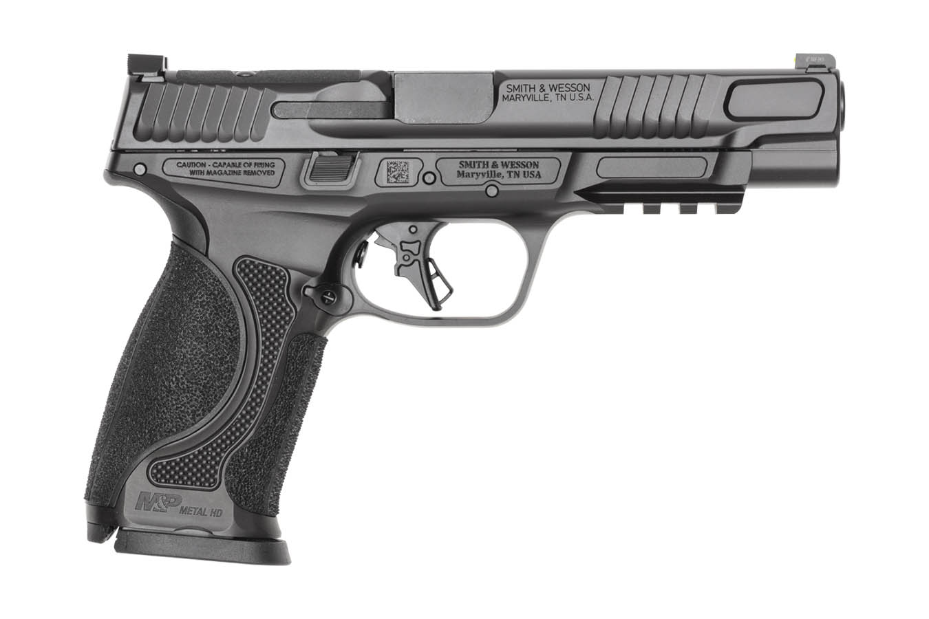 SMITH AND WESSON M&P9 M2.0 Metal HD 9mm Full Size Optic Ready Pistol with 5 Inch Barrel (No Thumb Safety)