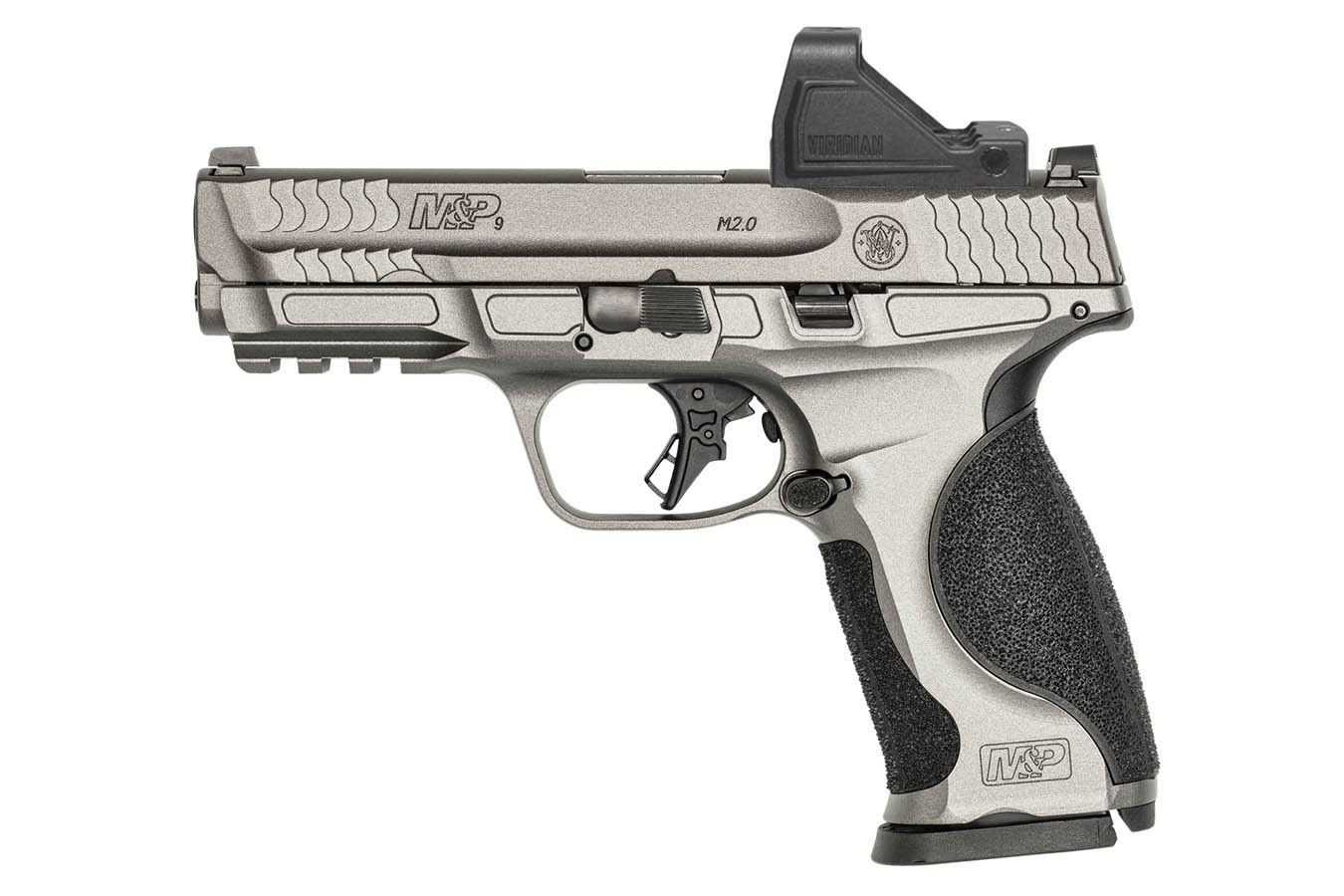 SMITH AND WESSON M&P9 M2.0 Metal Carry 9mm Bundle with Viridian RFX-11 Green Dot, Five Magazines and Savior Bag