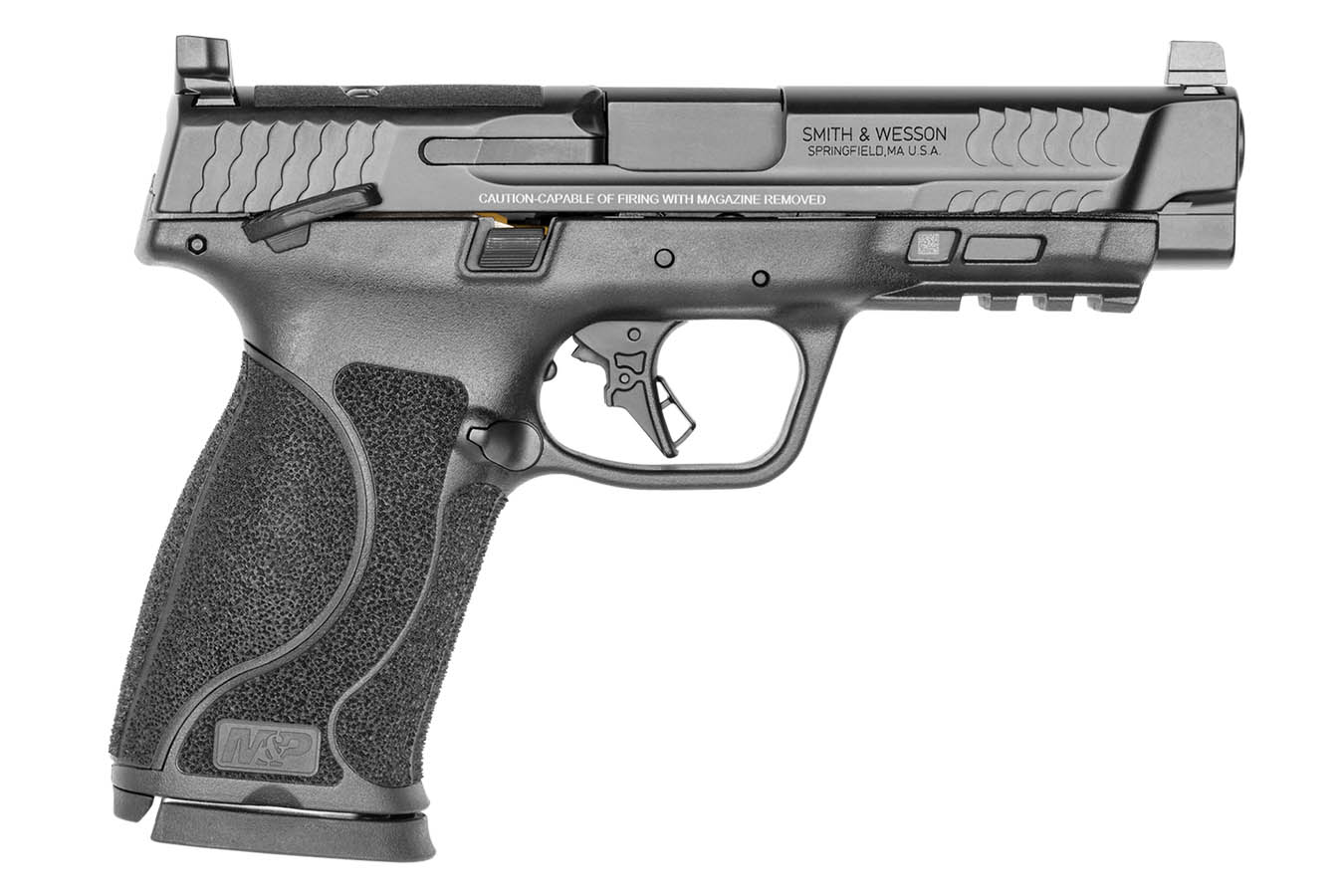 SMITH AND WESSON M&P10mm M2.0 10mm Optic Ready Bundle with Viridian RFX-11 Green Dot, Four Mags and Savior Bag