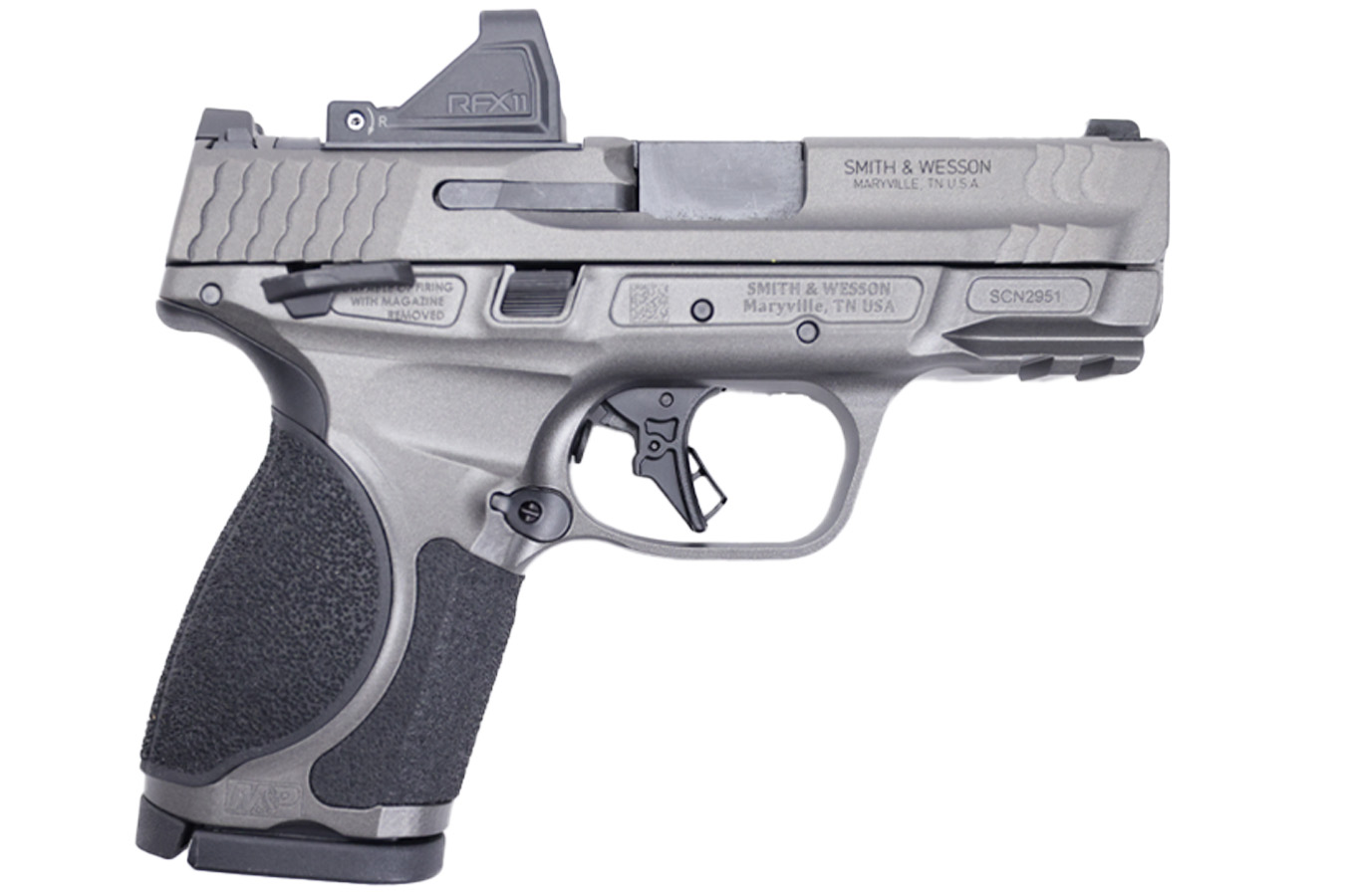 SMITH AND WESSON M&P9 M2.0 Metal Compact 9mm Optic Ready Bundle with RFX-11 Green Dot, Five Mags and Savior Bag