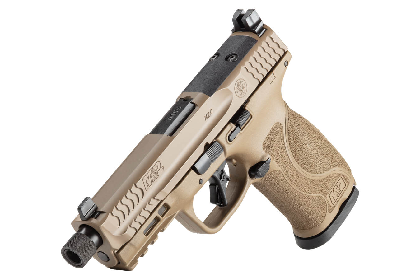 SMITH AND WESSON M&P9 M2.0 9mm Optic Ready Pistol with FDE Finish and Threaded Barrel