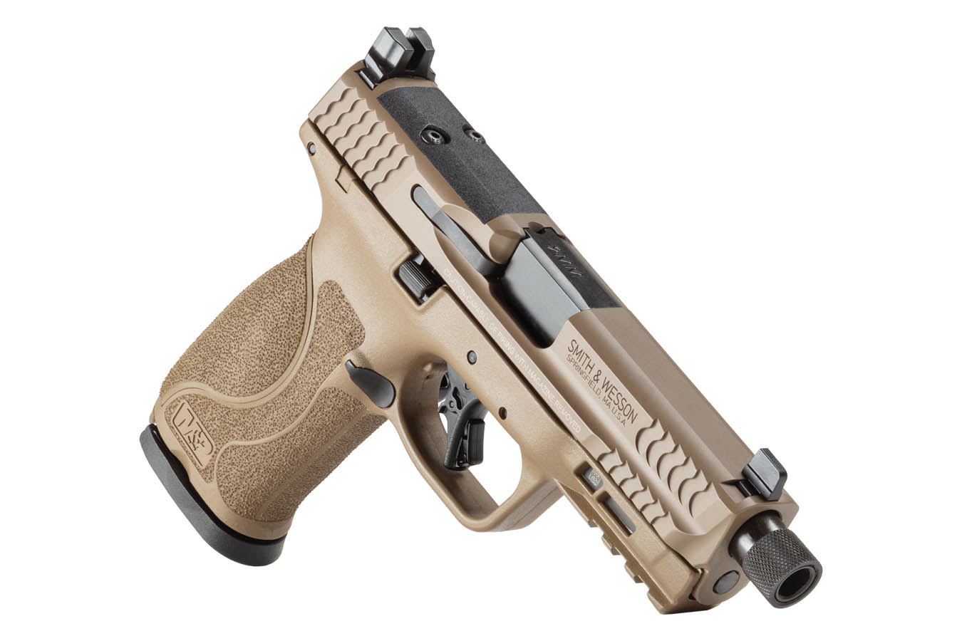 SMITH AND WESSON M&P9 M2.0 9mm Optic Ready Pistol with FDE Finish and Threaded Barrel