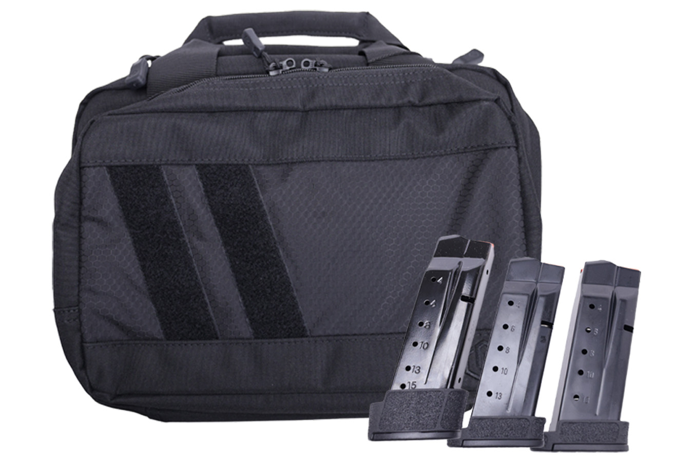 SMITH AND WESSON MP9 Shield Plus 9mm Optic Ready Bundle with Viridian RFX-11 Green Dot, 4 Mags and Savior Bag