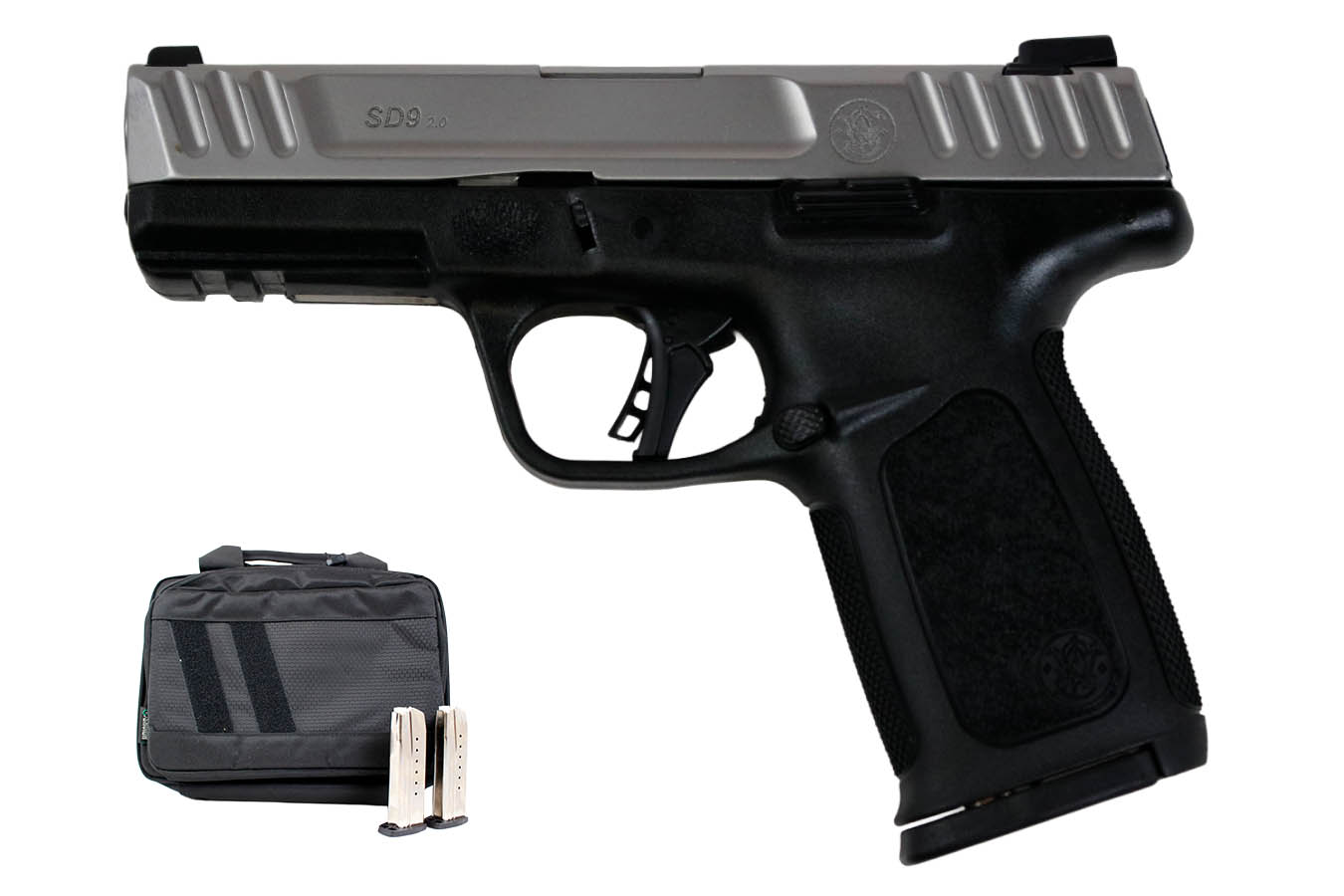 SMITH AND WESSON SD9 2.0 9mm Carry On Bundle with Three Magazines and Savior Bag