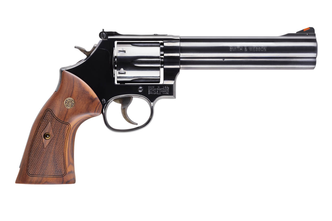 SMITH AND WESSON Model 586 Classic 357 Magnum Revolver with Wood Grips