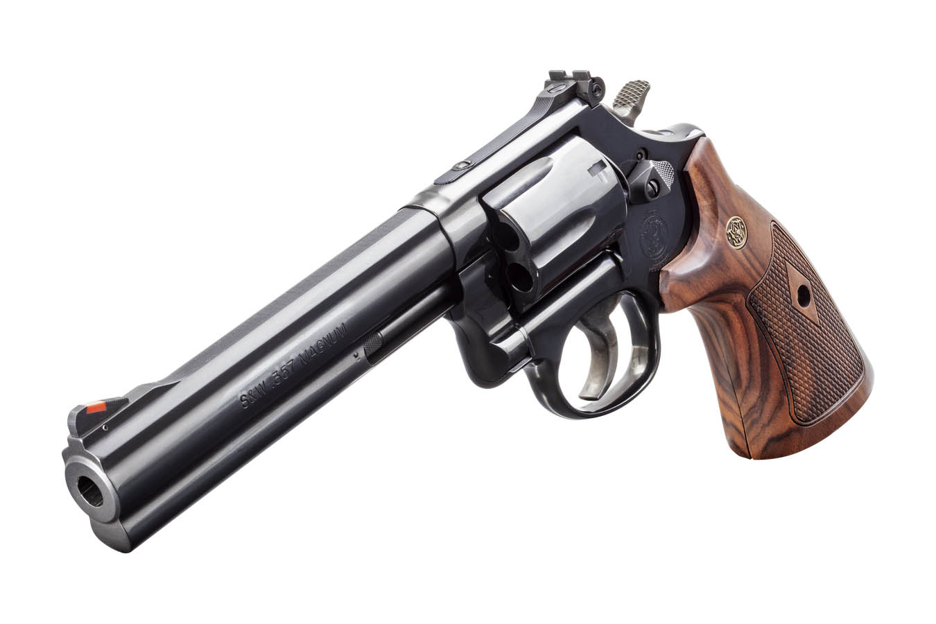 SMITH AND WESSON Model 586 Classic 357 Magnum Revolver with Wood Grips