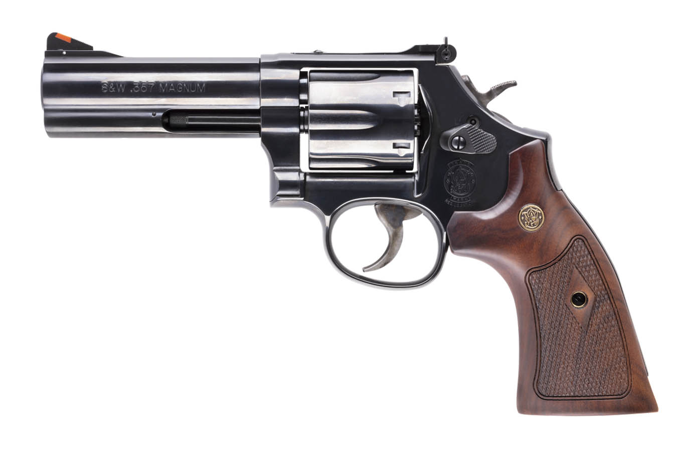 SMITH AND WESSON Model 586 Classic 357 Magnum 4-inch with Wood Grips