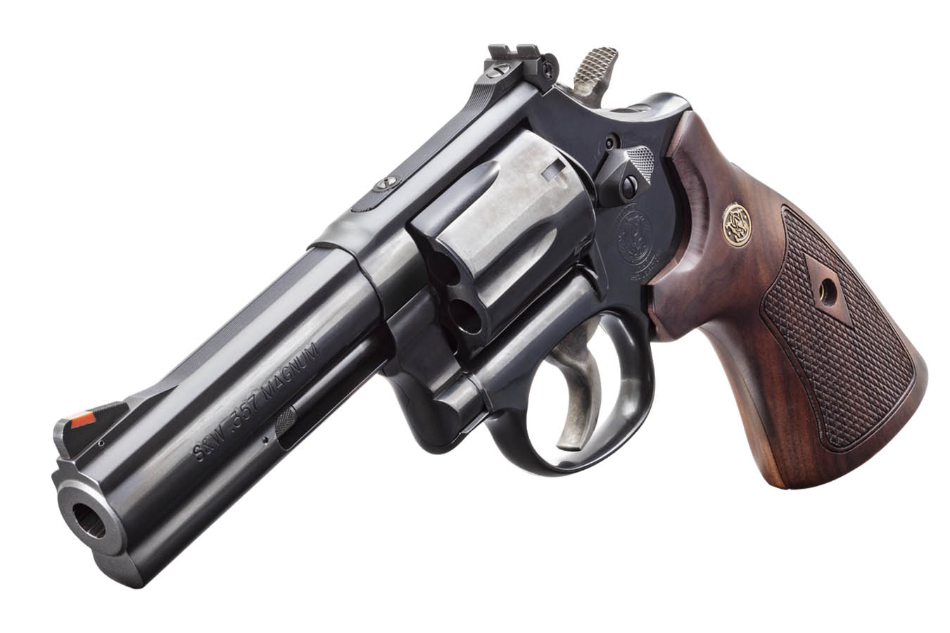 SMITH AND WESSON Model 586 Classic 357 Magnum 4-inch with Wood Grips