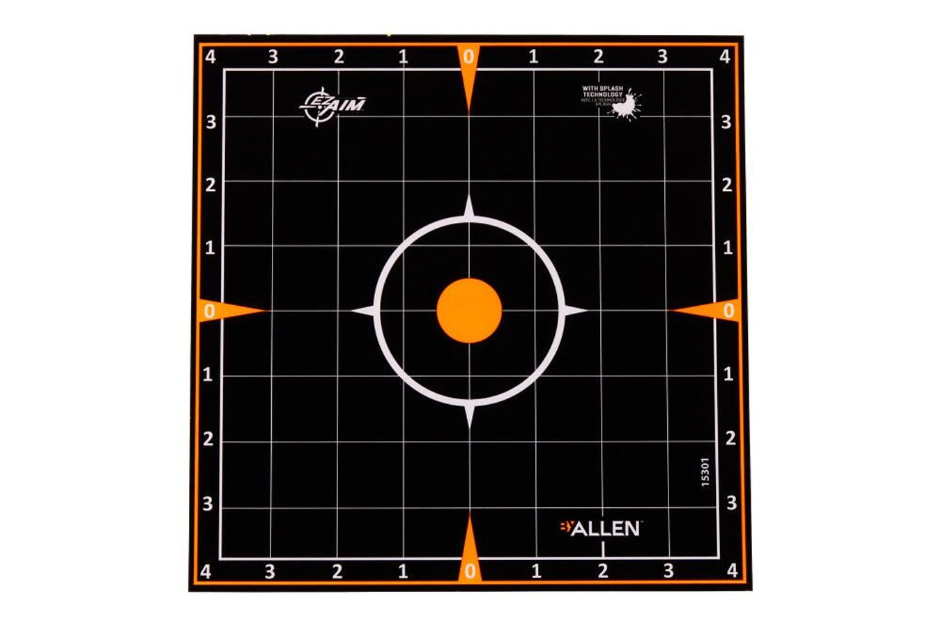 ALLEN COMPANY EZ AIM Adhesive Splash Sight-In Grid 8x8, 6-Pack