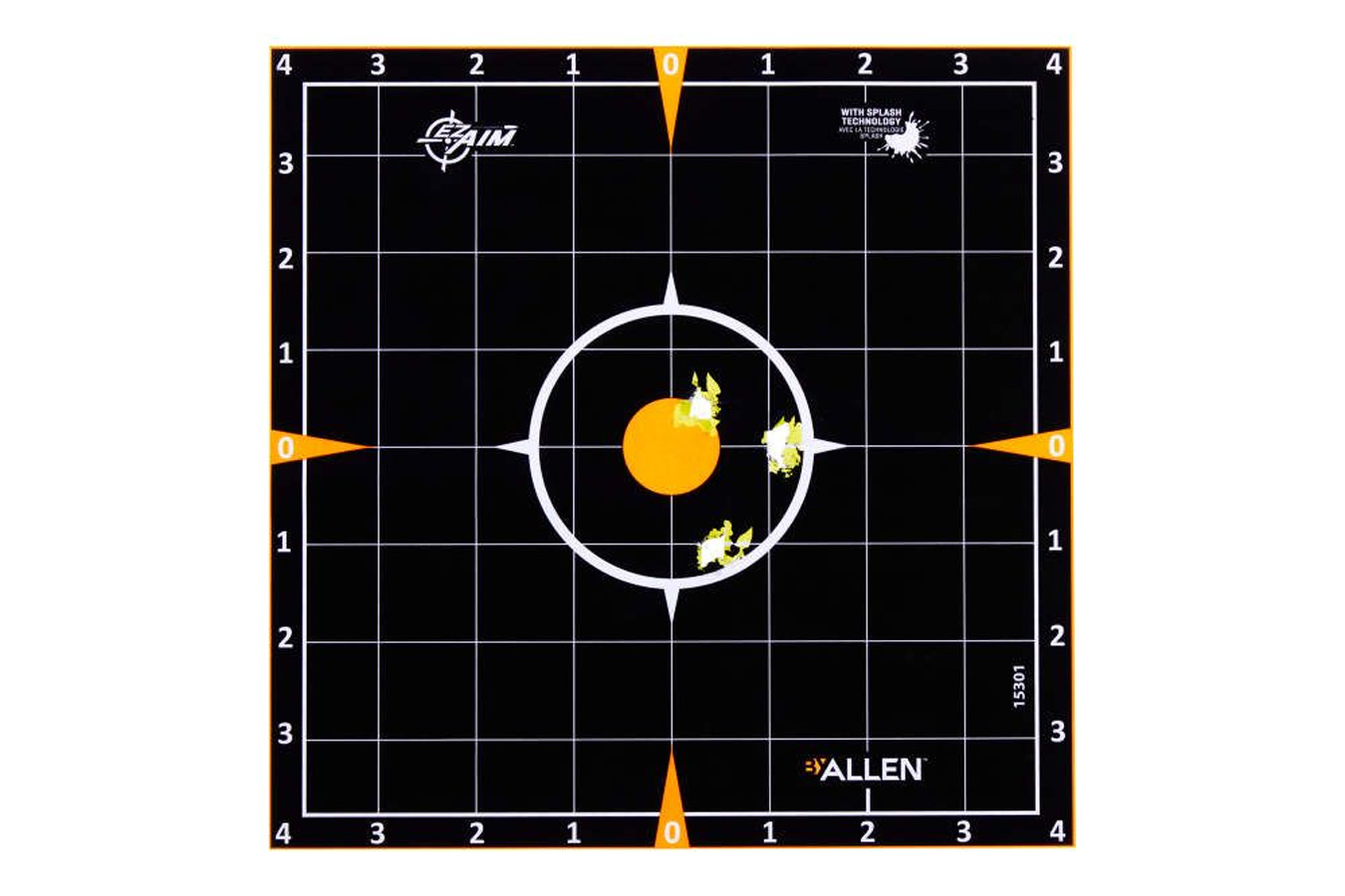 ALLEN COMPANY EZ AIM Adhesive Splash Sight-In Grid 8x8, 6-Pack