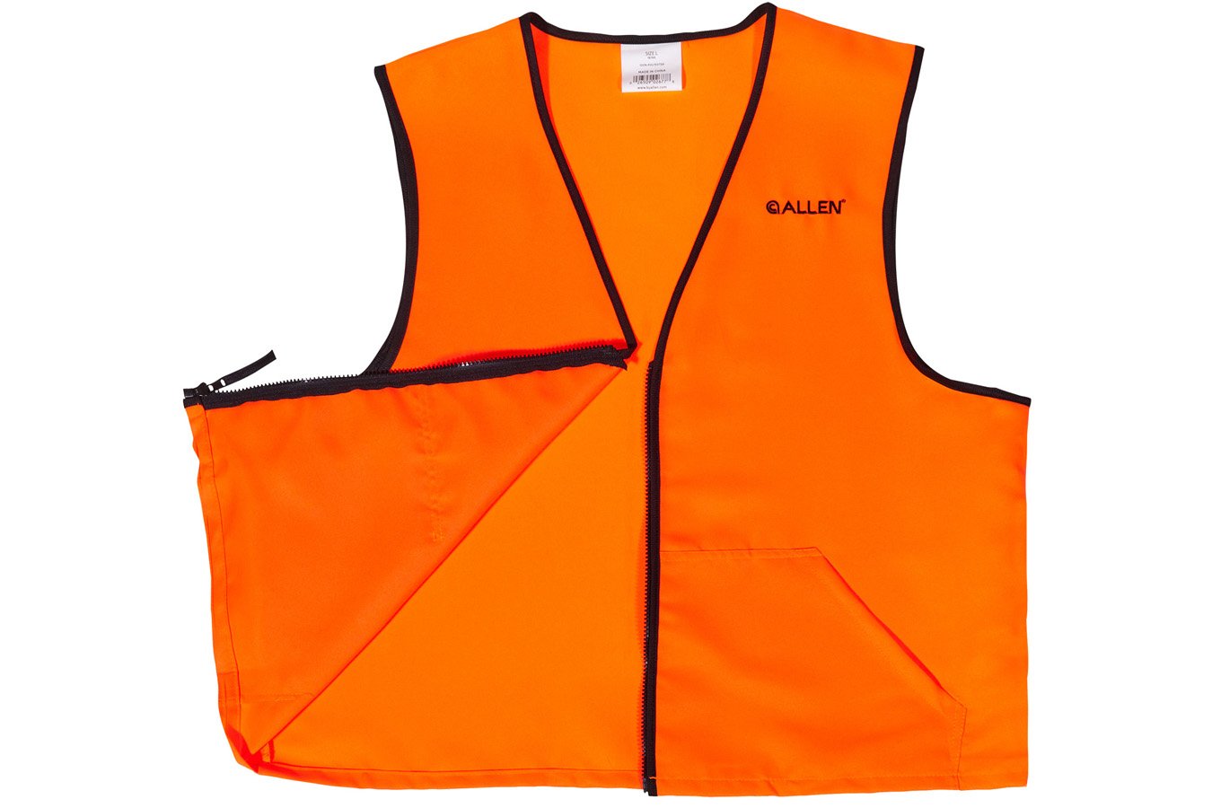 ALLEN COMPANY Deluxe Hunting Vest Large Orange Polyester