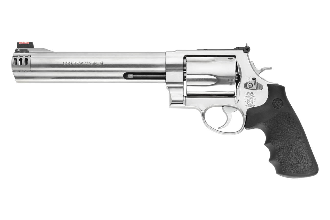 SMITH AND WESSON Model 500 500 SW Magnum Revolver with Hi-Viz Red Dot and Compensator