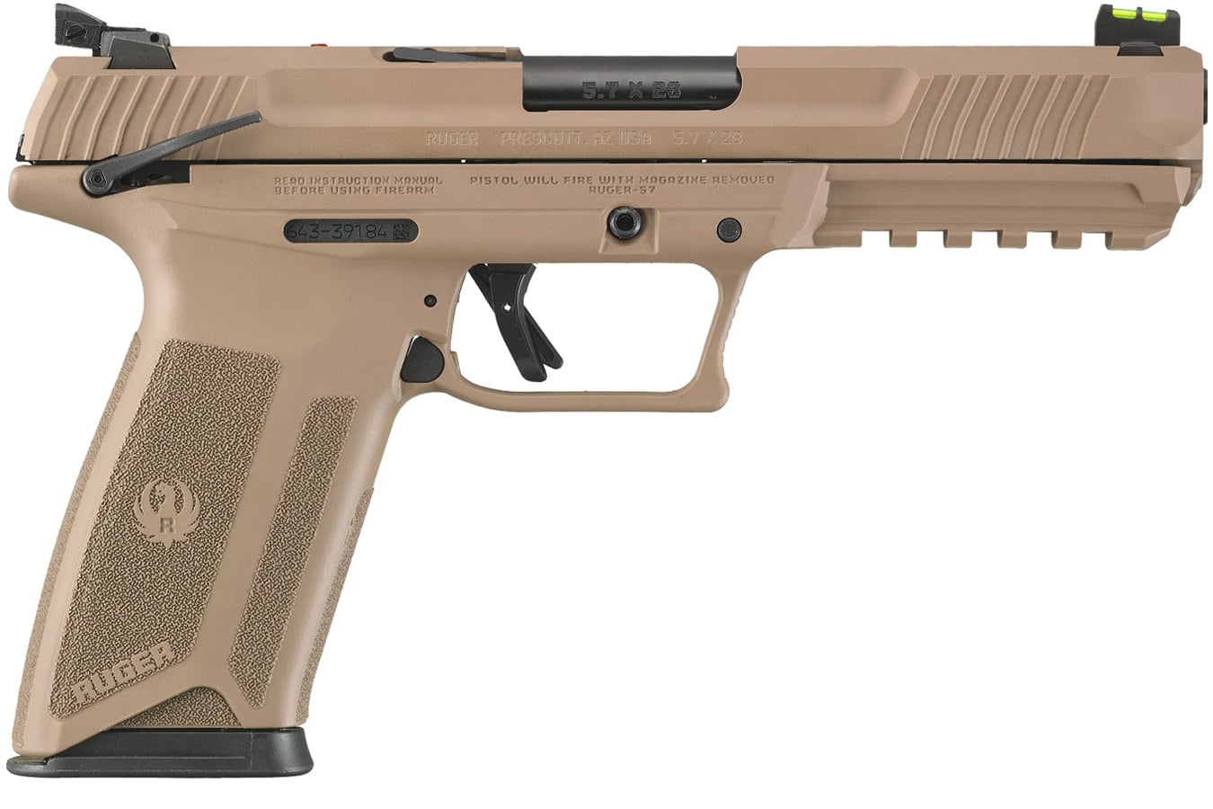 RUGER Ruger-57 5.7x28mm Full-Size Pistol with Davidsons Dark Earth Finish