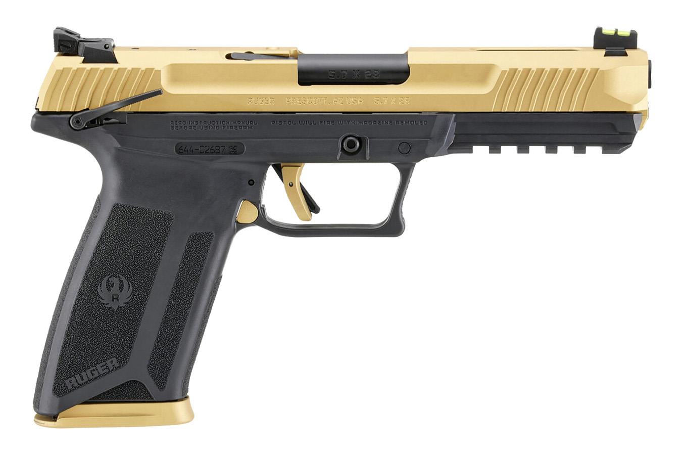 RUGER Ruger-57 5.7x28mm Limited-Edition Pistol with Cerakote Gold Accents