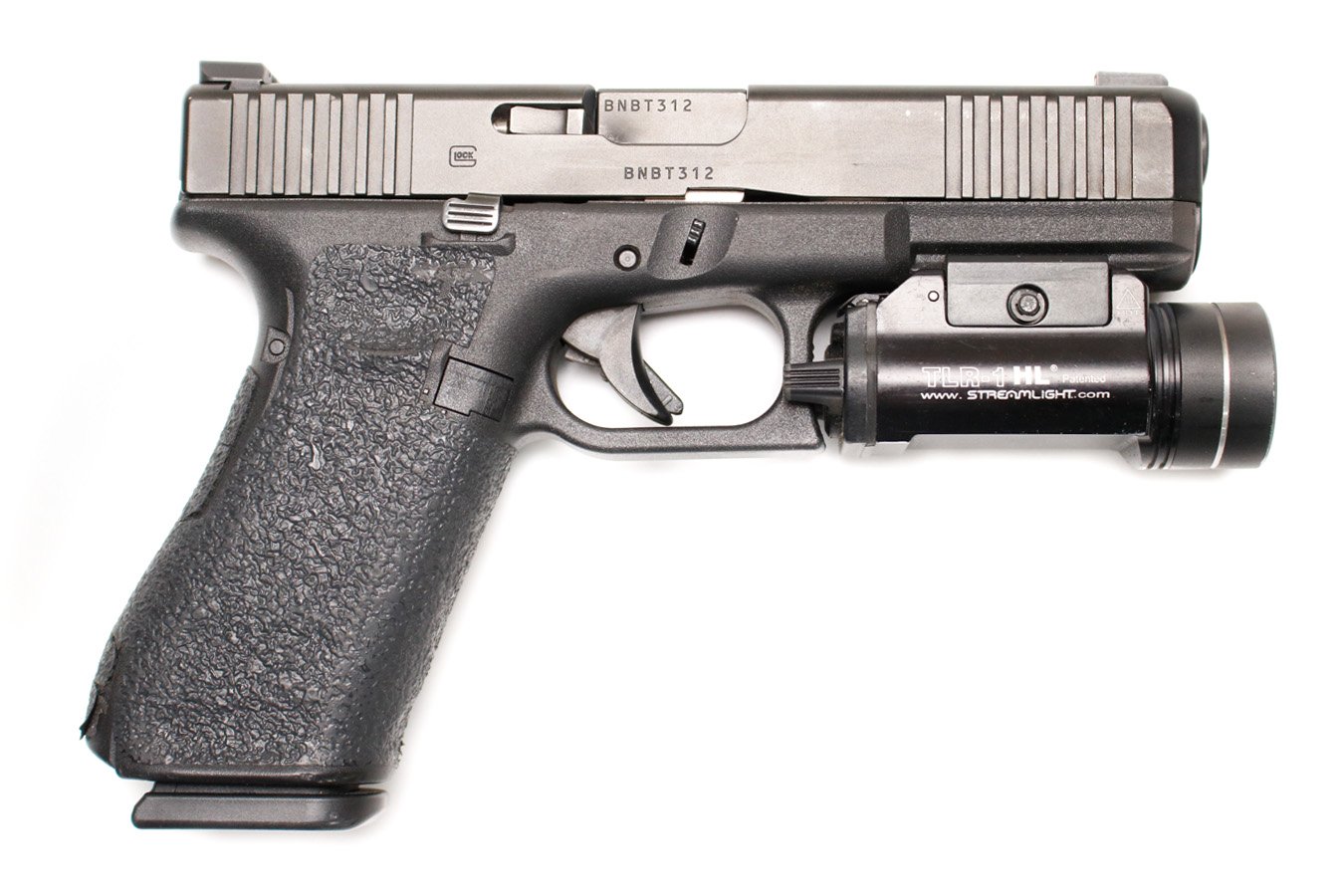 GLOCK 17 Gen 5 9mm Stippled Police Trade-In Pistols with Streamlight TLR-1 HL (Good Condition)