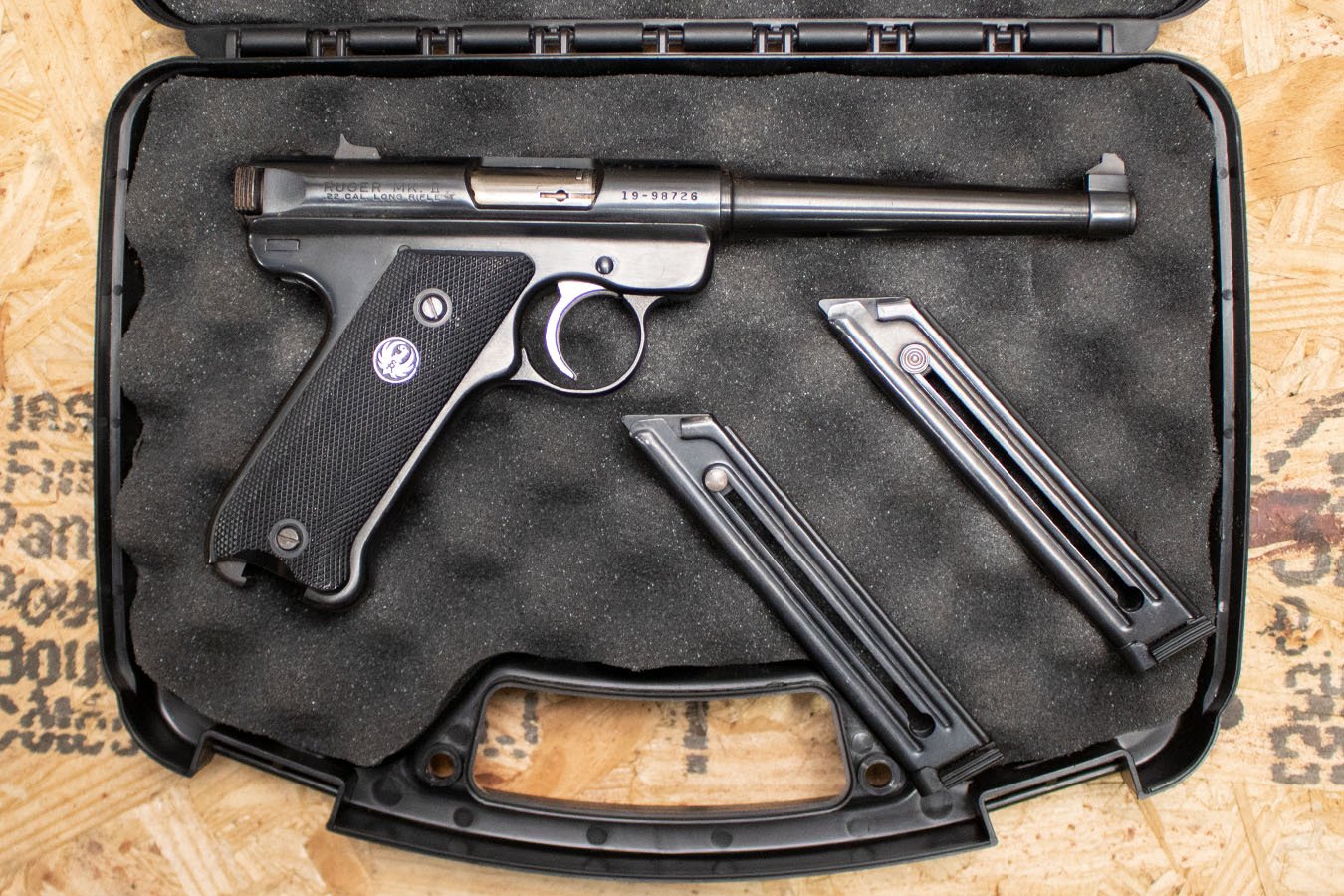 RUGER MK II 22LR Police Trade-In Pistol with Extra Magazine and Case