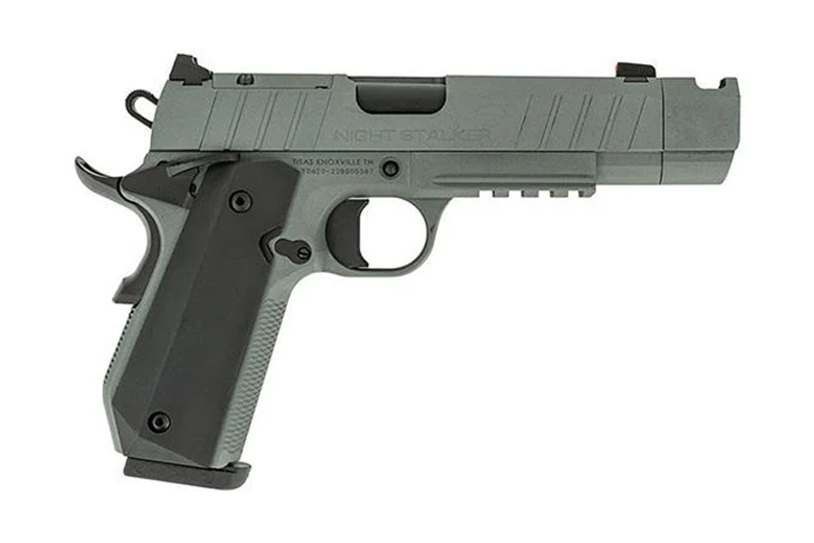TISAS 1911 Night Stalker Comp 45 ACP Optic Ready Pistol with Grey Cerakote Finish