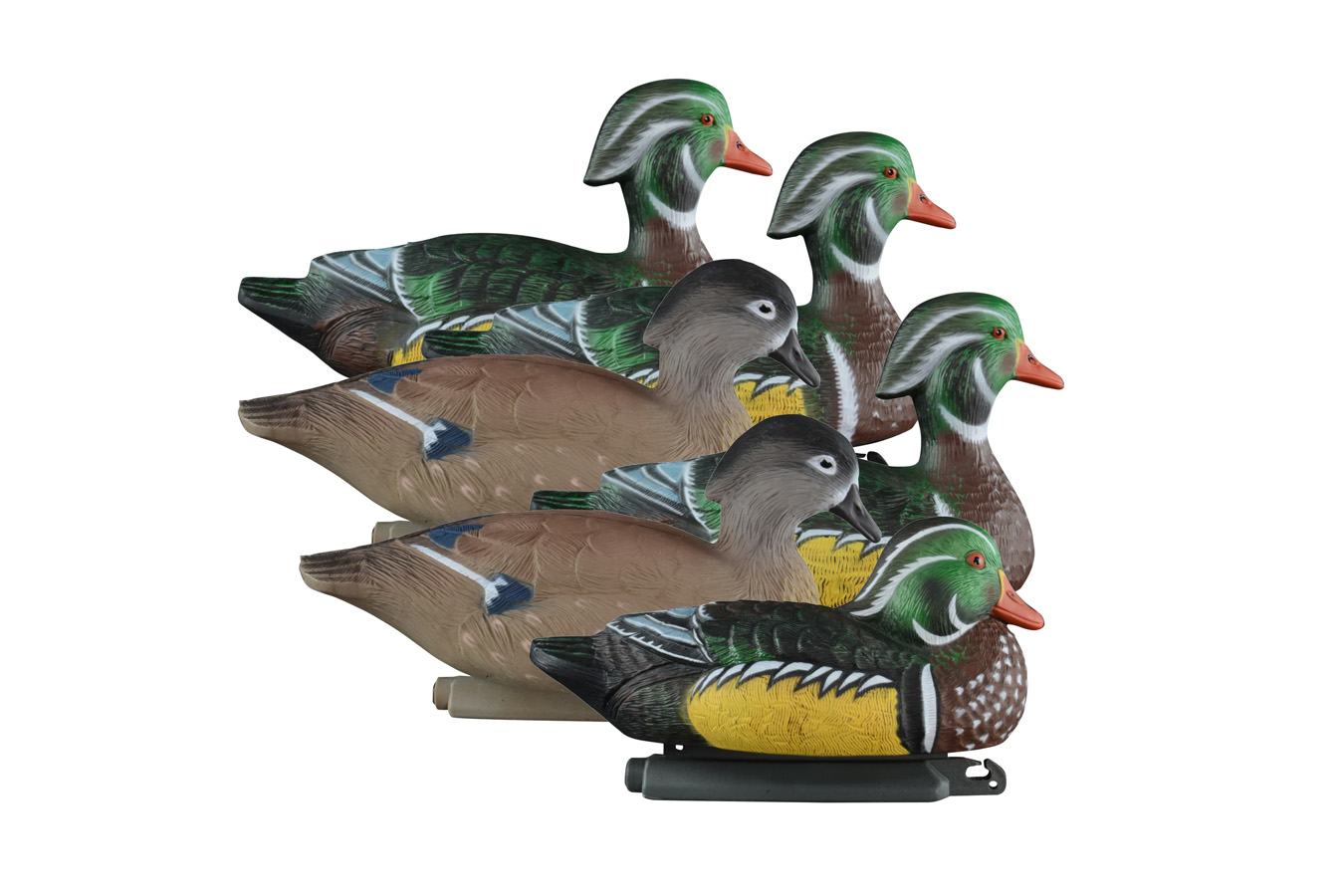 HIGDON Standard Wood Duck Decoys 6-Pack