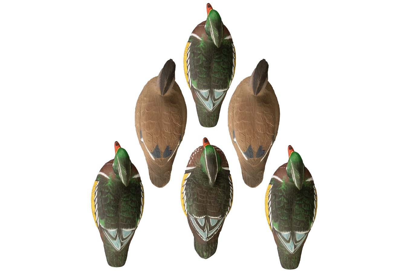 HIGDON Standard Wood Duck Decoys 6-Pack