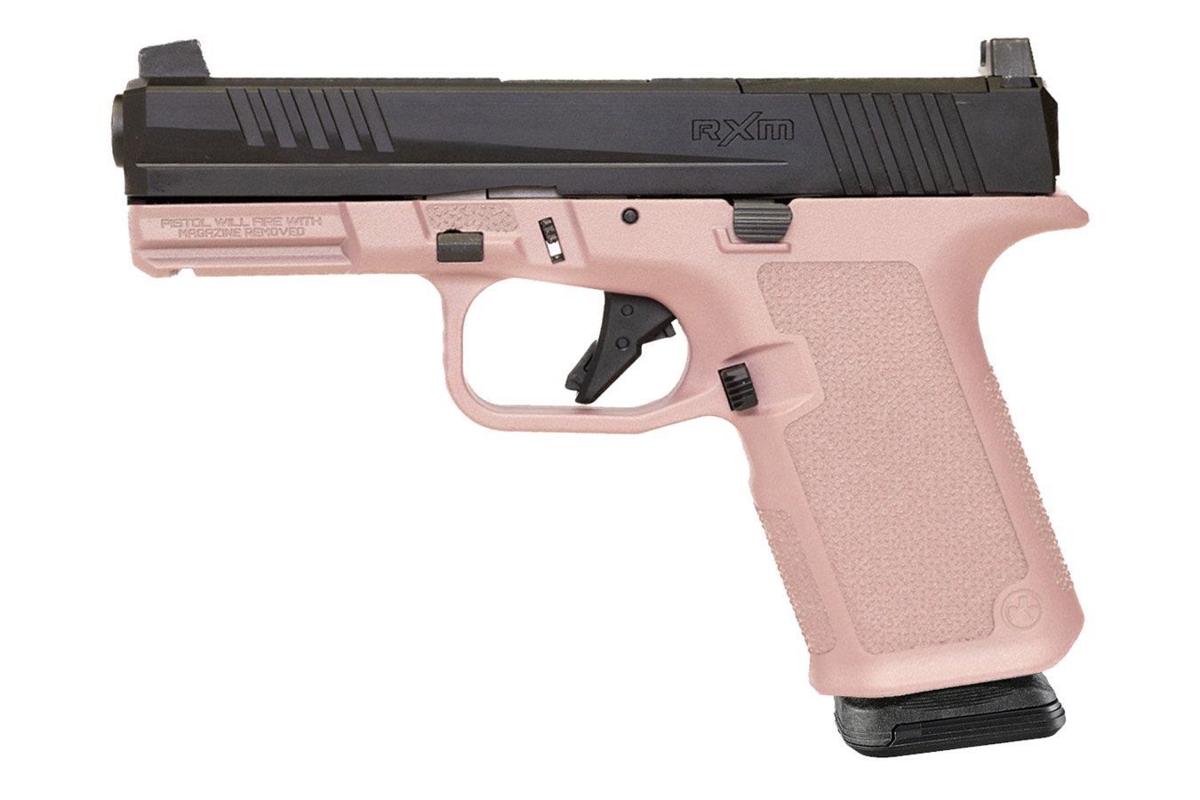 RUGER RXM 9mm Optic Ready 15+1 Striker-Fired Pistol with Pink Champagne Magpul Enhanced Grip