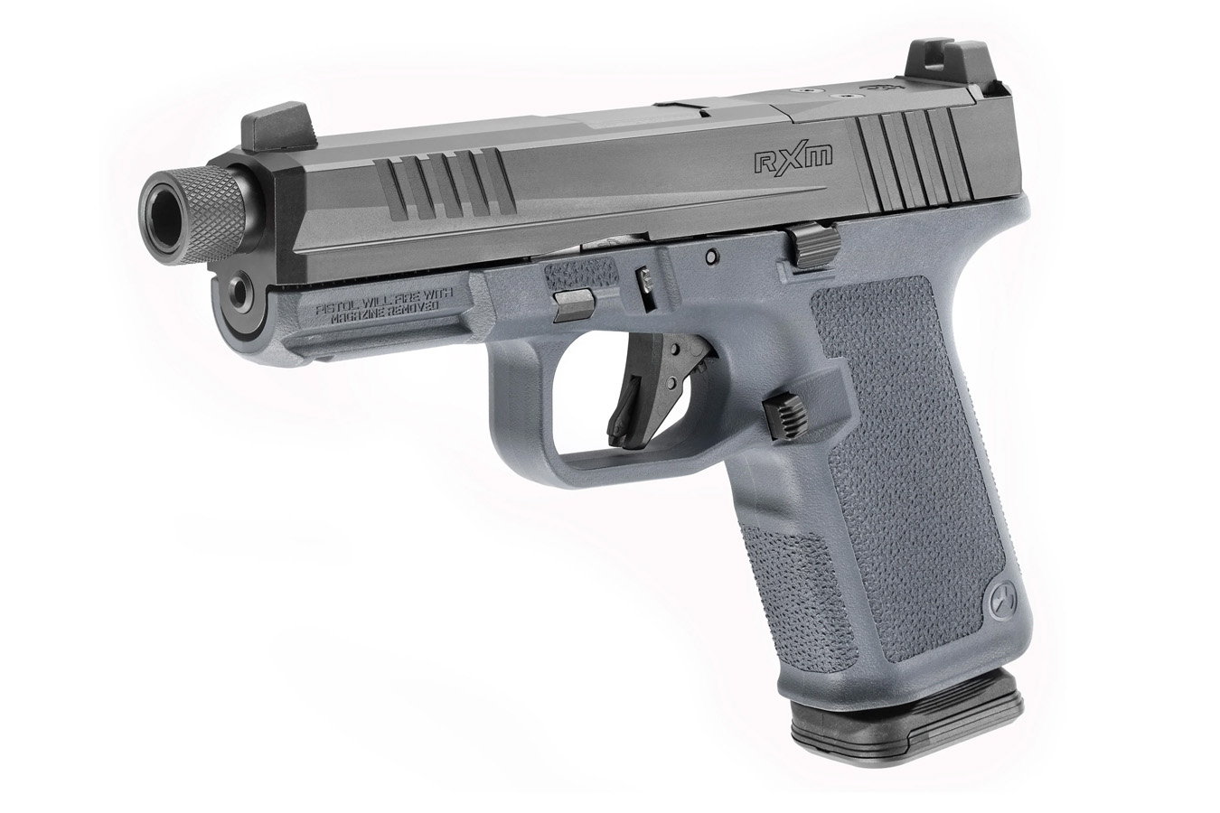RUGER RXM 9mm Pistol with Gray Magpul Frame and Threaded Barrel