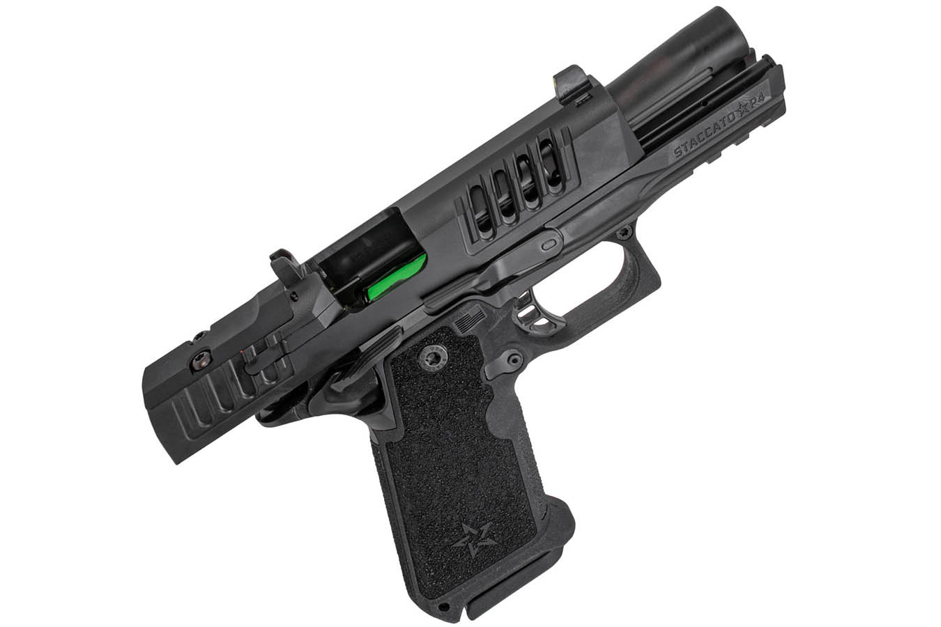 STACCATO HD P4 Duty Premium 9mm 2011 Optic Ready Pistol with Trijicon Night Sights and 3 Magazines (Glock Mag Compatible)