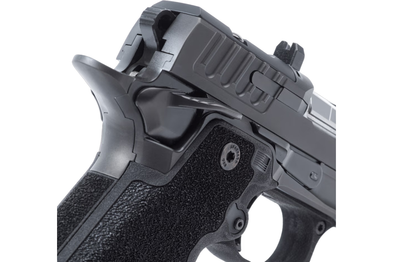 STACCATO HD P4 Duty Preferred 9mm 2011 Optic Ready Pistol with Trijicon Night Sights and 3 Magazines (Glock Mag Compatible)