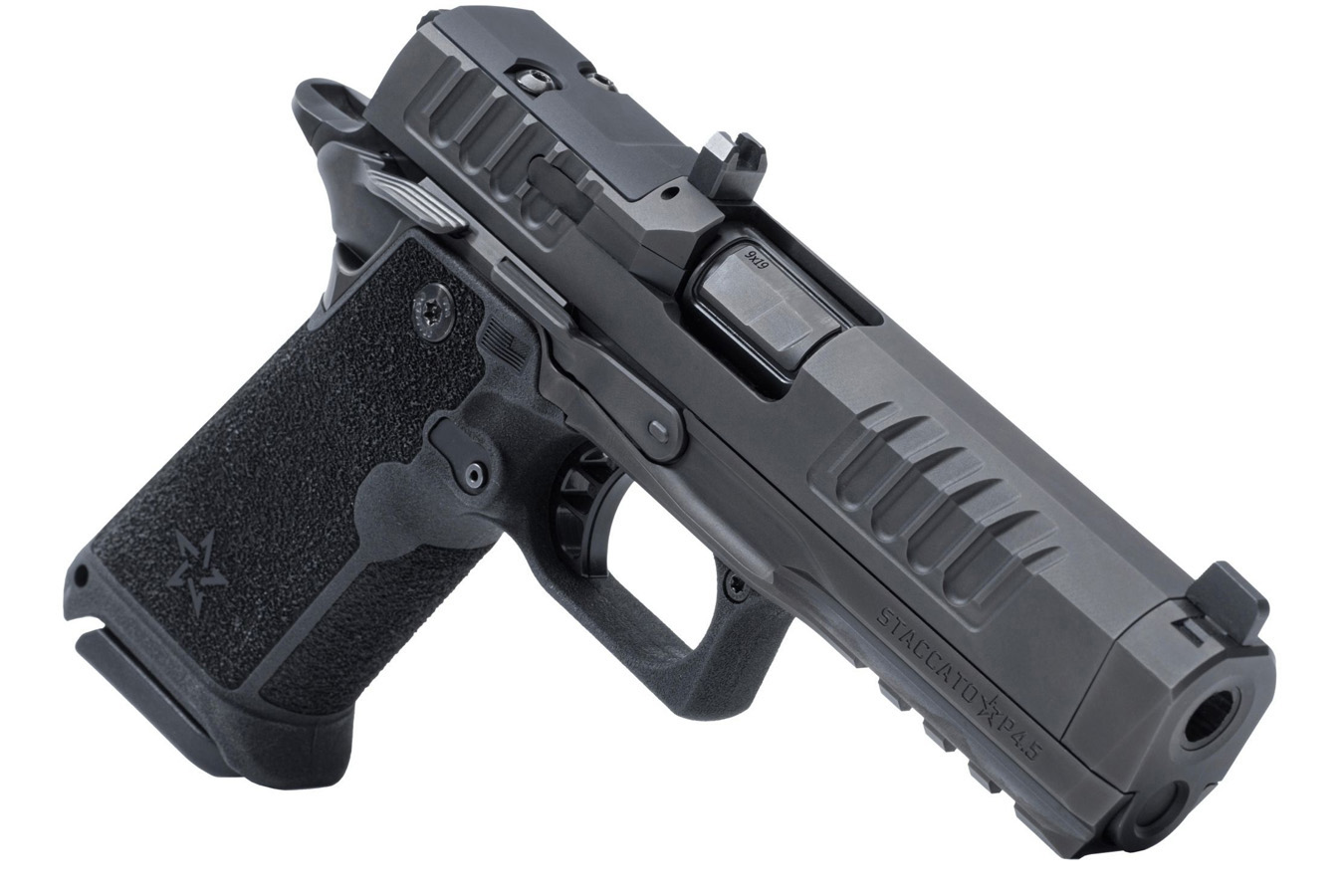 STACCATO Preferred HD P4.5 Duty 9mm Optic Ready Pistol with DLC Barrel and Trijicon Night Sights