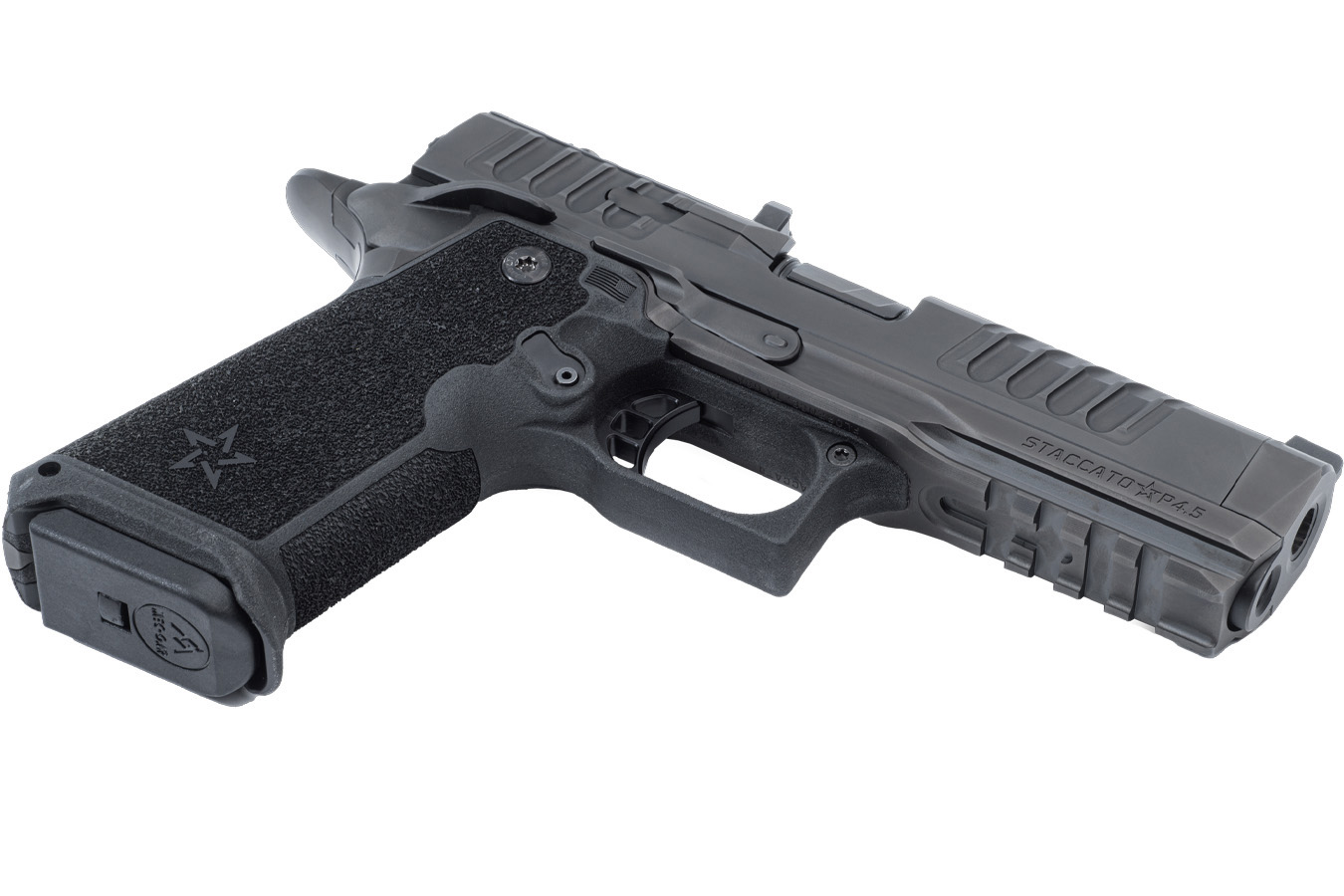 STACCATO Preferred HD P4.5 Duty 9mm Optic Ready Pistol with DLC Barrel and Trijicon Night Sights