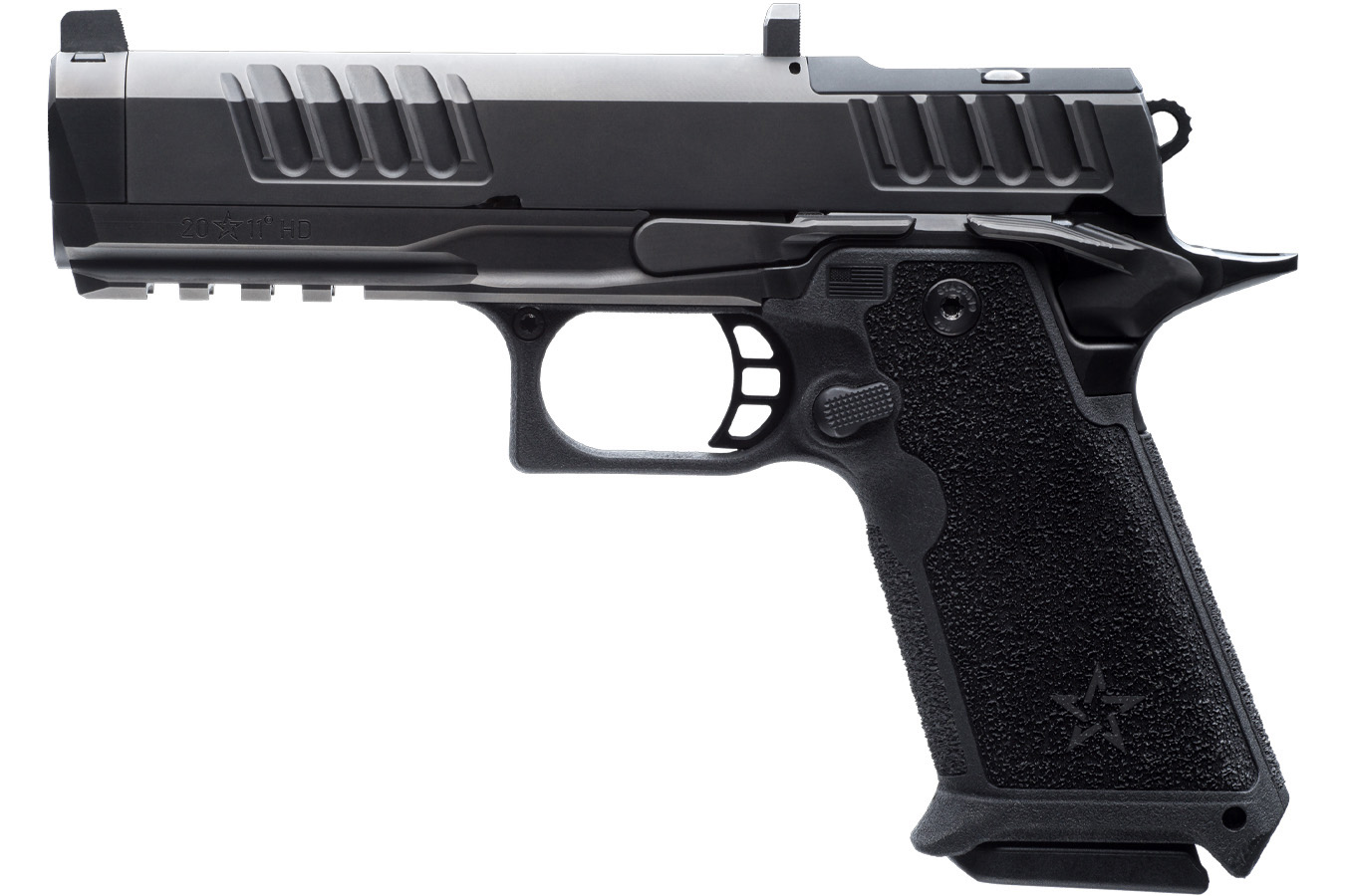 STACCATO Preferred HD P4.5 Duty 9mm Optic Ready Pistol with DLC Barrel and Trijicon Night Sights