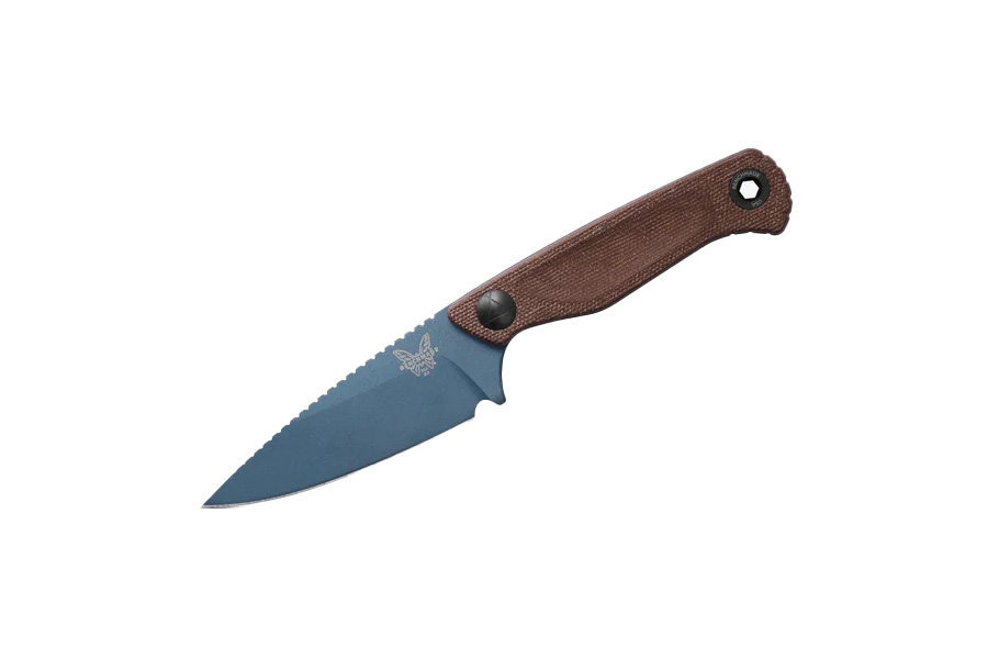 BENCHMADE KNIFE Dacian | Brown Canvas Micarta Fixed Blade Knife