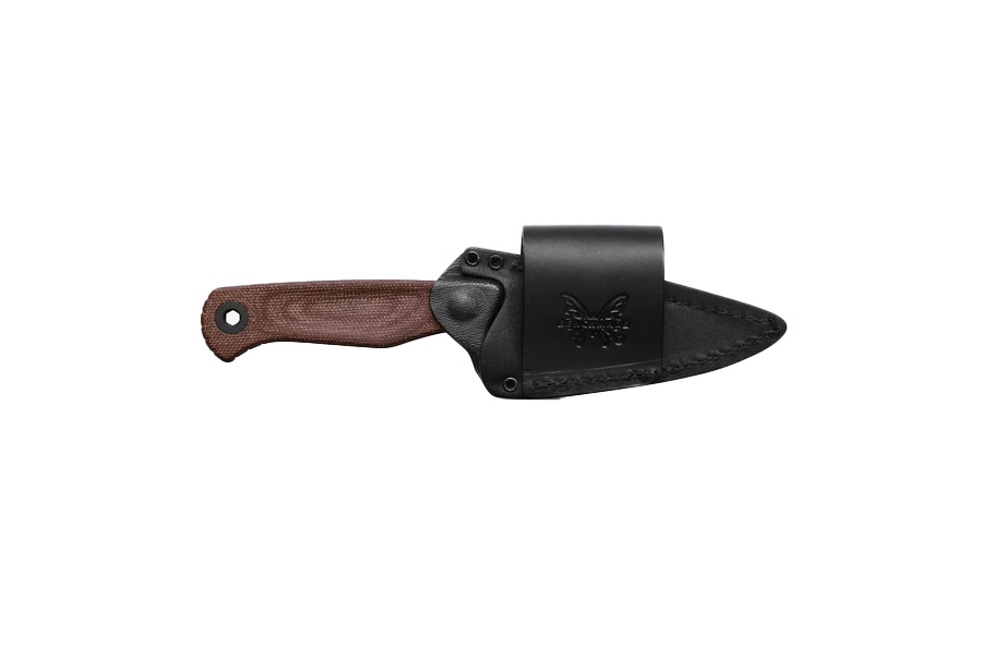 BENCHMADE KNIFE Dacian | Brown Canvas Micarta Fixed Blade Knife