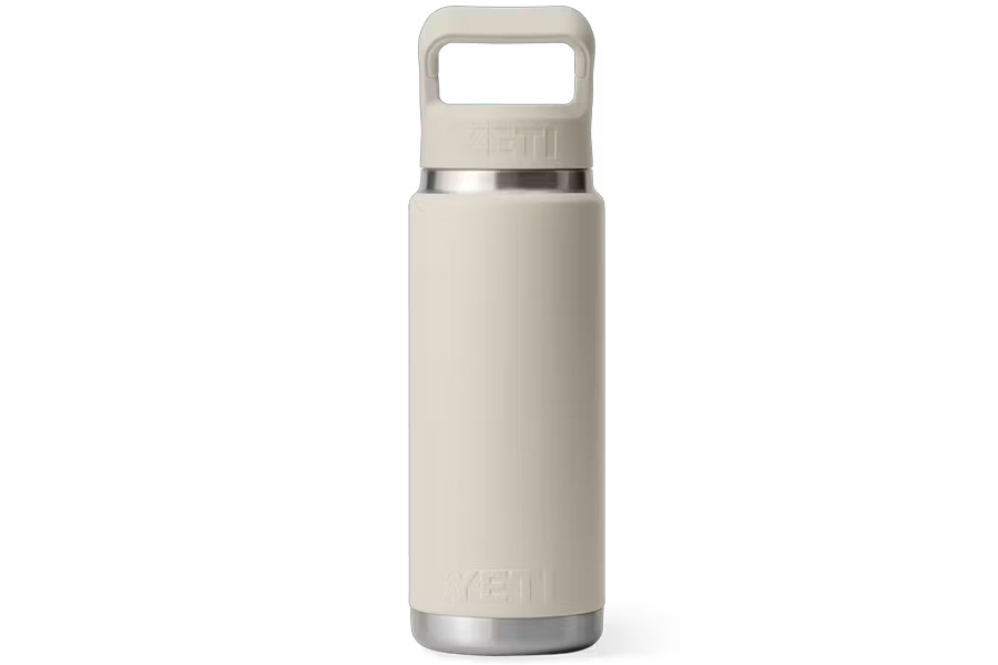 YETI COOLERS 26 Oz Rambler Water Bottle with Color Match Straw Cap Taupe